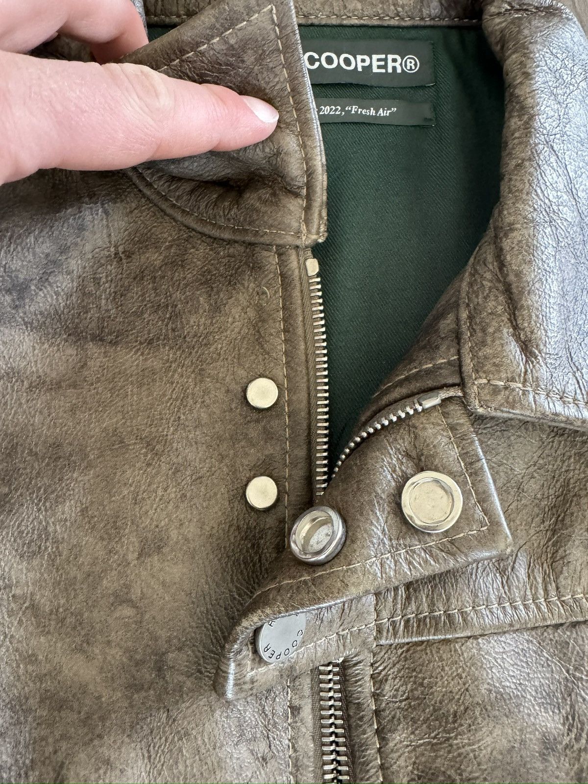 Reese Cooper Reese Cooper RCI Compass Leather Cargo Jacket in Brown Size US M / EU 48-50 / 2 - 14 Thumbnail