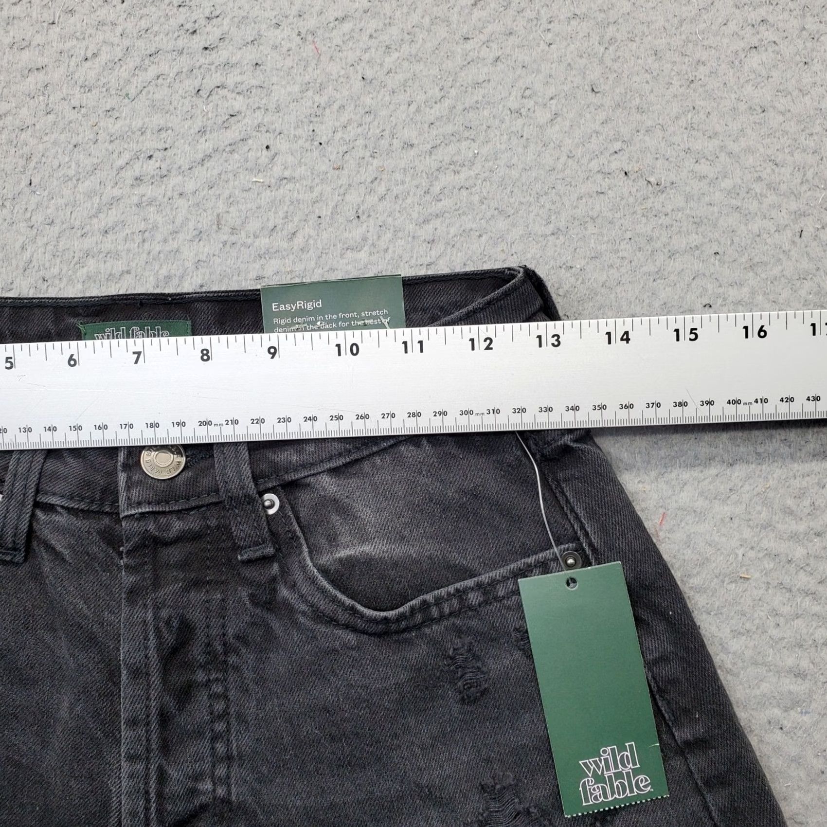 Vintage Wild Fable Womens 2 Black Denim Stretch High Rise Distressed Short(s) Casual Shirt? Size 26" / US 2 / IT 38 - 5 Thumbnail