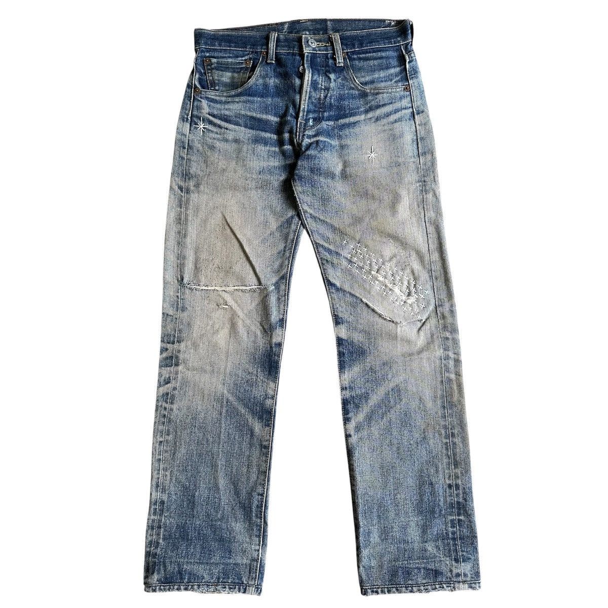Levi's Vintage Clothing Vintage 1990s Levis 501-0657 Big E Selvedge Fadded Size US 28 / EU 44 - 2 Thumbnail