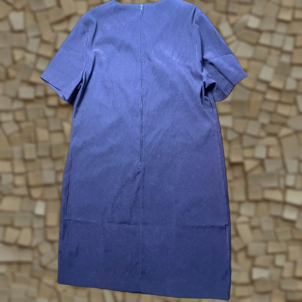 Vintage Sag Harbor Dress Women’s XL Purple Below the Knee 40" Length Knee Length Round Neck Zip Sheath Solid Vintage? No Size XL / US 12-14 / IT 48-50 - 1 Thumbnail