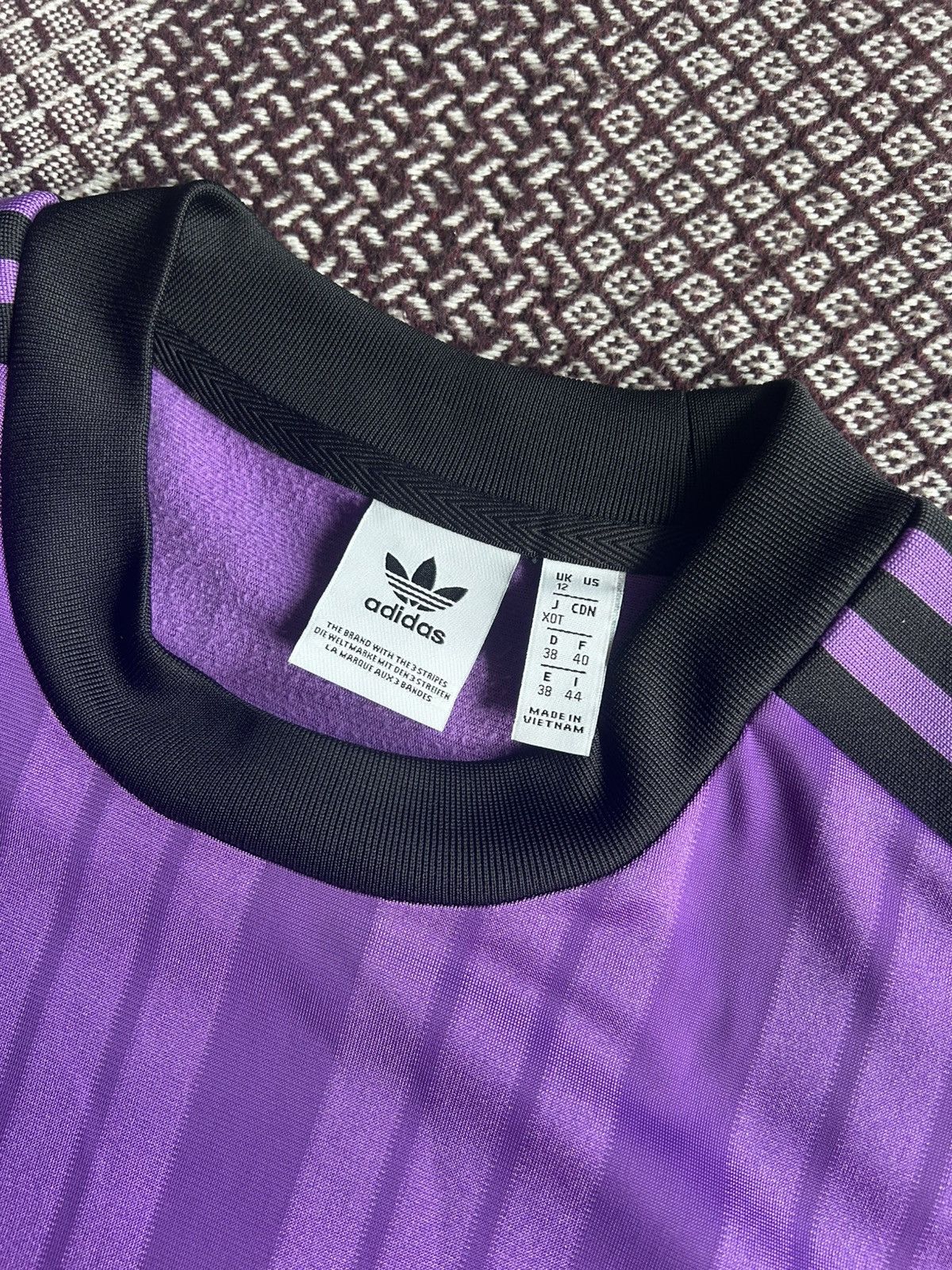 Adidas Adidas Firebird Striped Purple T-Shirt Unisex Streetwear Size US S / EU 44-46 / 1 - 6 Thumbnail