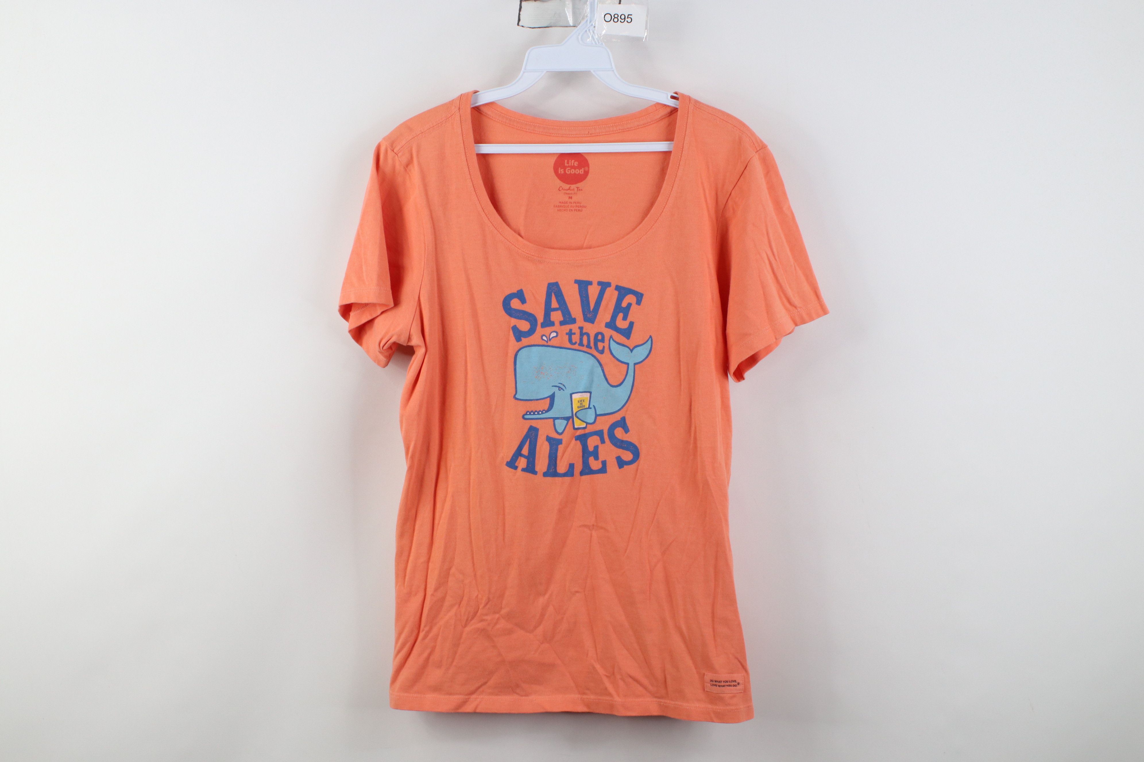Life is Good Life Is Good Save the Ales Beer Whale Crusher T-Shirt Pink Size M / US 6-8 / IT 42-44 - 1 Thumbnail