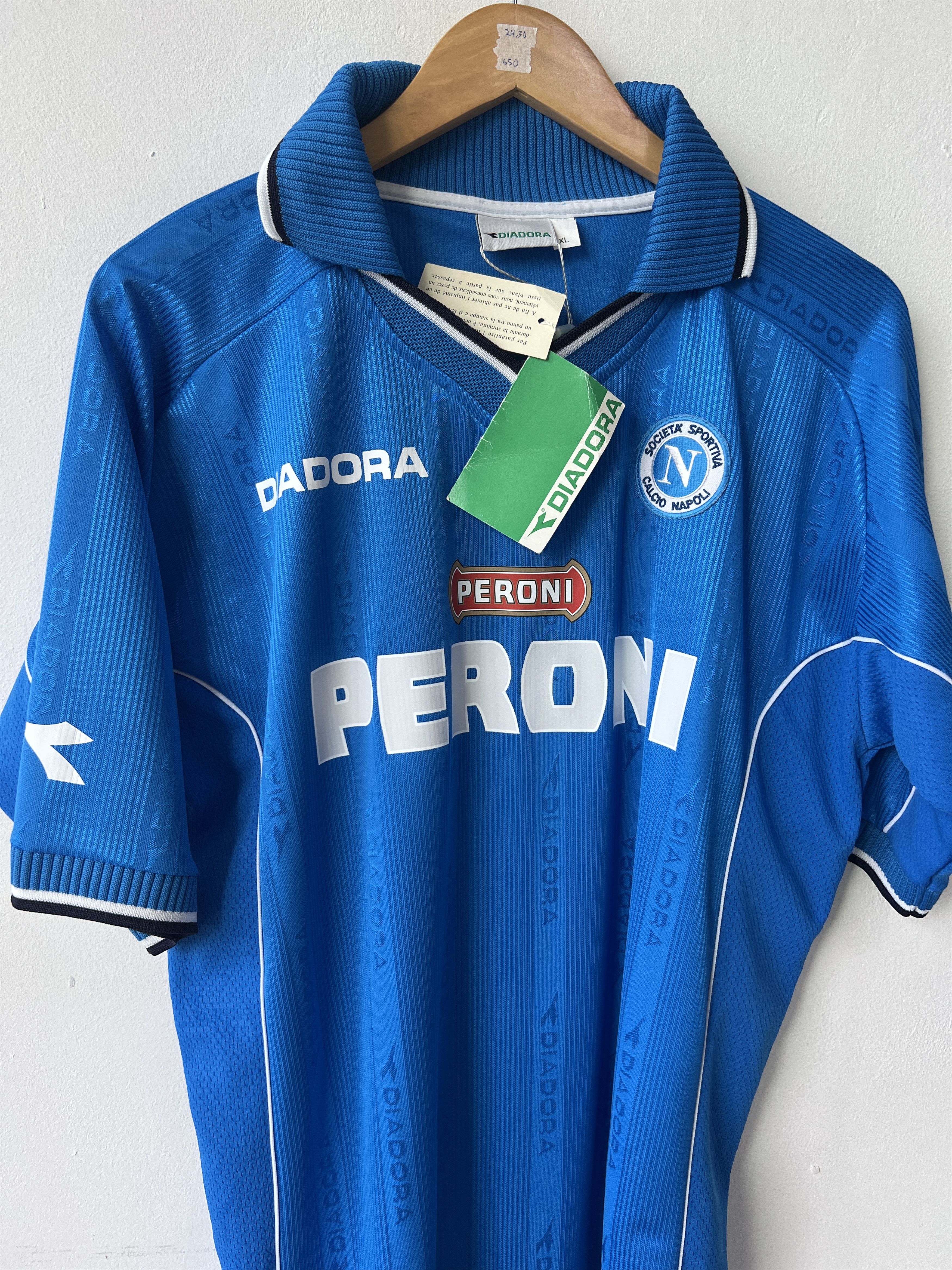 Diadora (XL) Napoli 2000-01 Home Kit (NEW) Size US XL / EU 56 / 4 - 9 Thumbnail