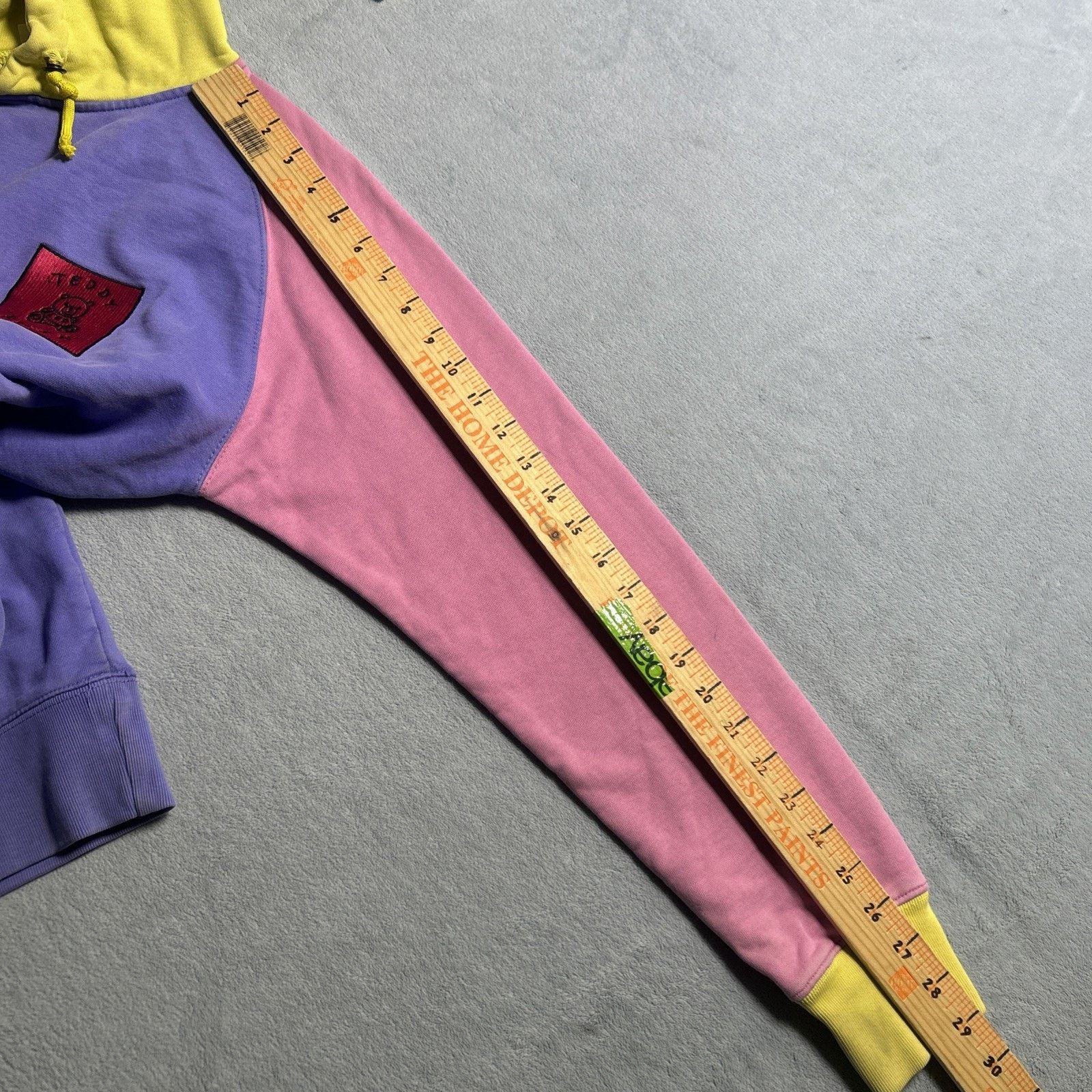 Teddy Fresh Teddy Fresh Color Block Pastel Hoodie Small Patchwork Stains Size US S / EU 44-46 / 1 - 18 Thumbnail