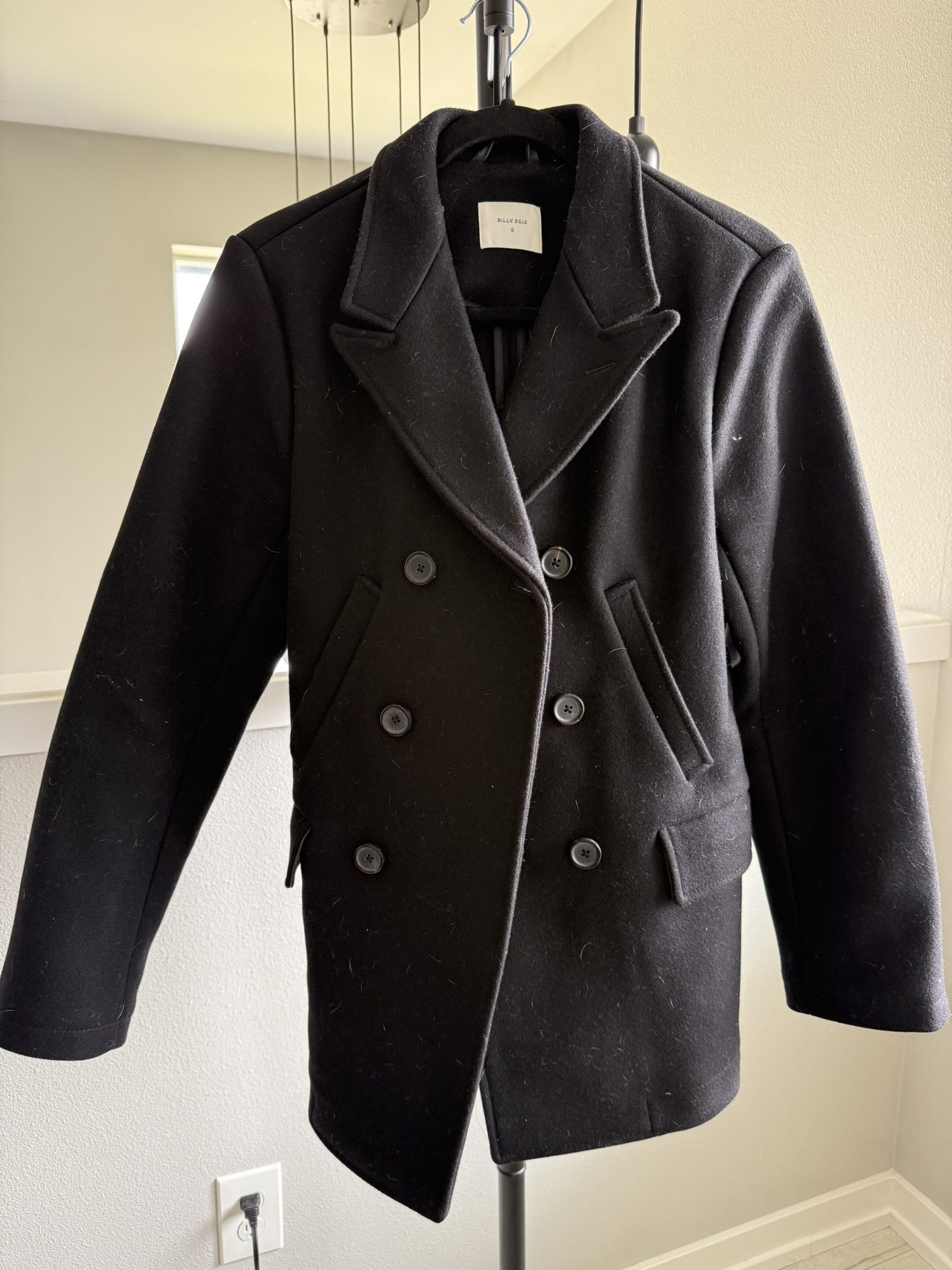 Billy Reid Billy Reid Bond Peacoat Black Size S 90% Wool Size US S / EU 44-46 / 1 - 1 Thumbnail