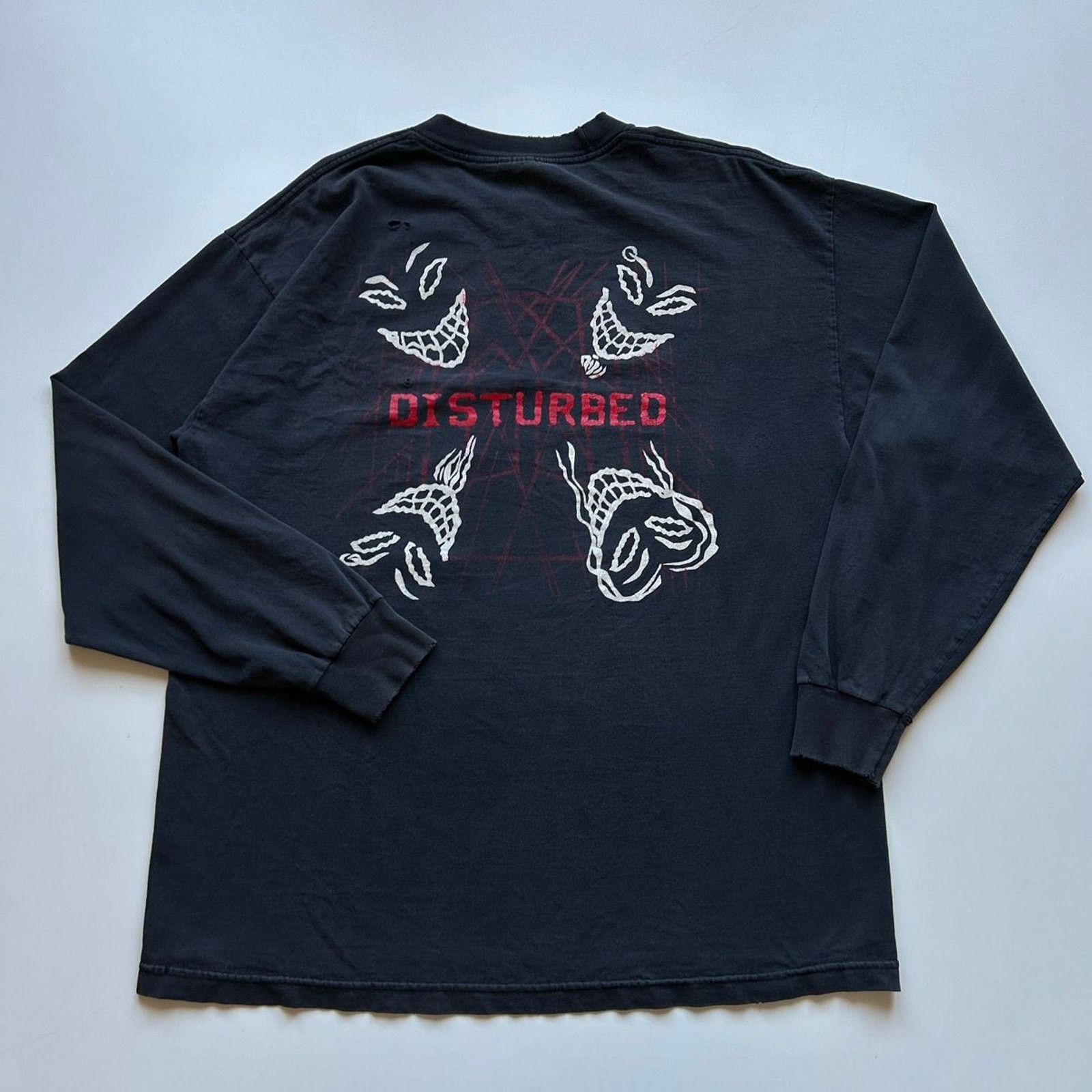 Band Tees Vintage 90s Disturbed Graphic Distressed Long Sleeve T Shirt Size US XL / EU 56 / 4 - 3 Thumbnail