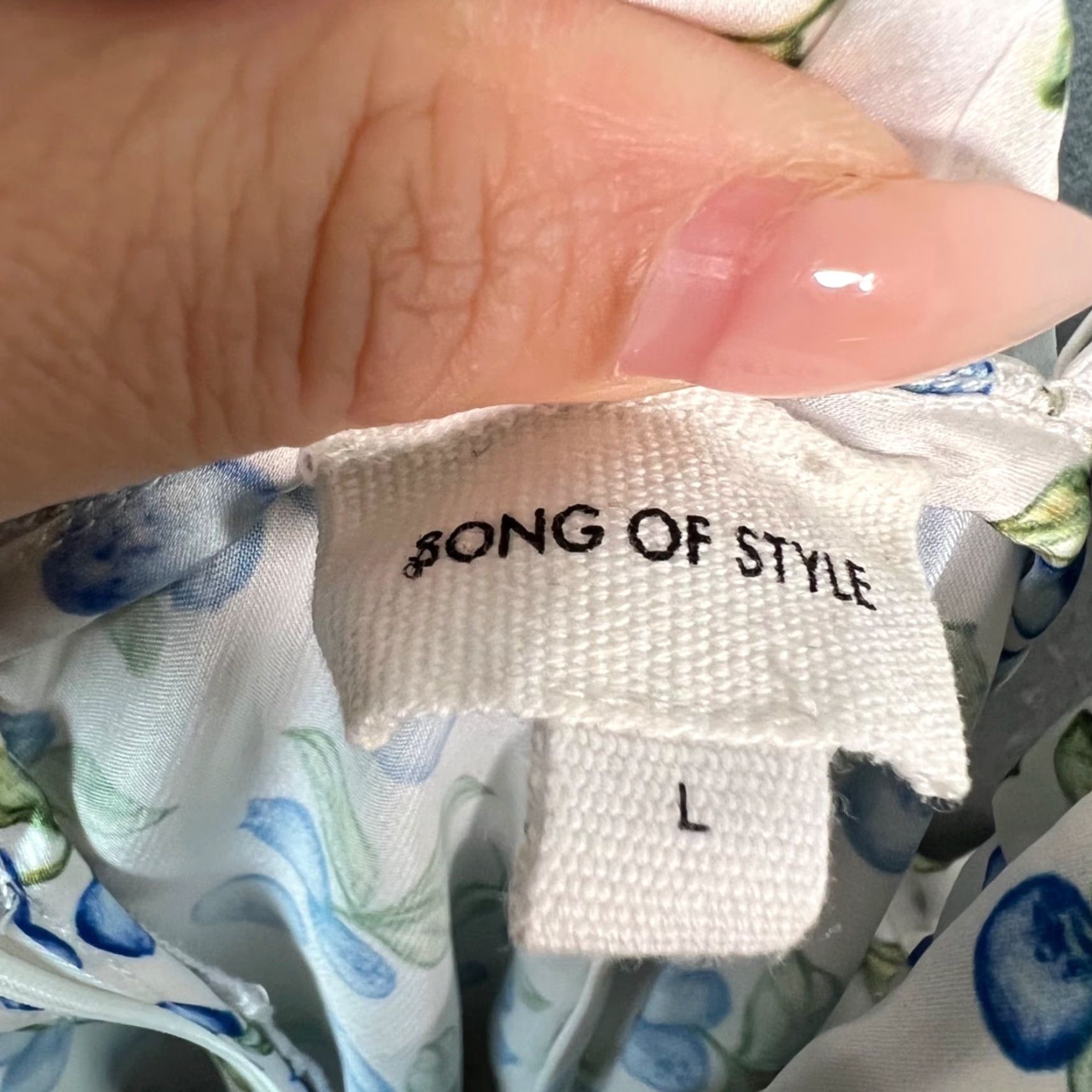 Vintage Song Of Style Womens Maxi Dress Sleeveless Blueberry Print L Adult Size Large White Floral Casual Summer 90s? Size L / US 10 / IT 46 - 3 Thumbnail