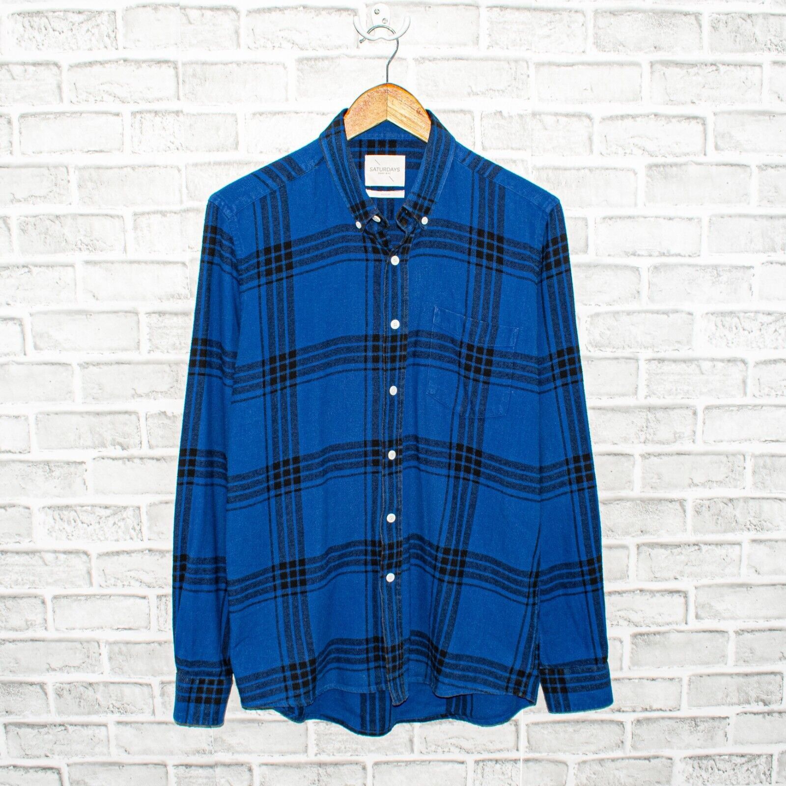 Saturdays NYC SATURDAYS SURF NYC Button Down Flannel Shirt Blue Plaid Size US M / EU 48-50 / 2 - 1 Thumbnail