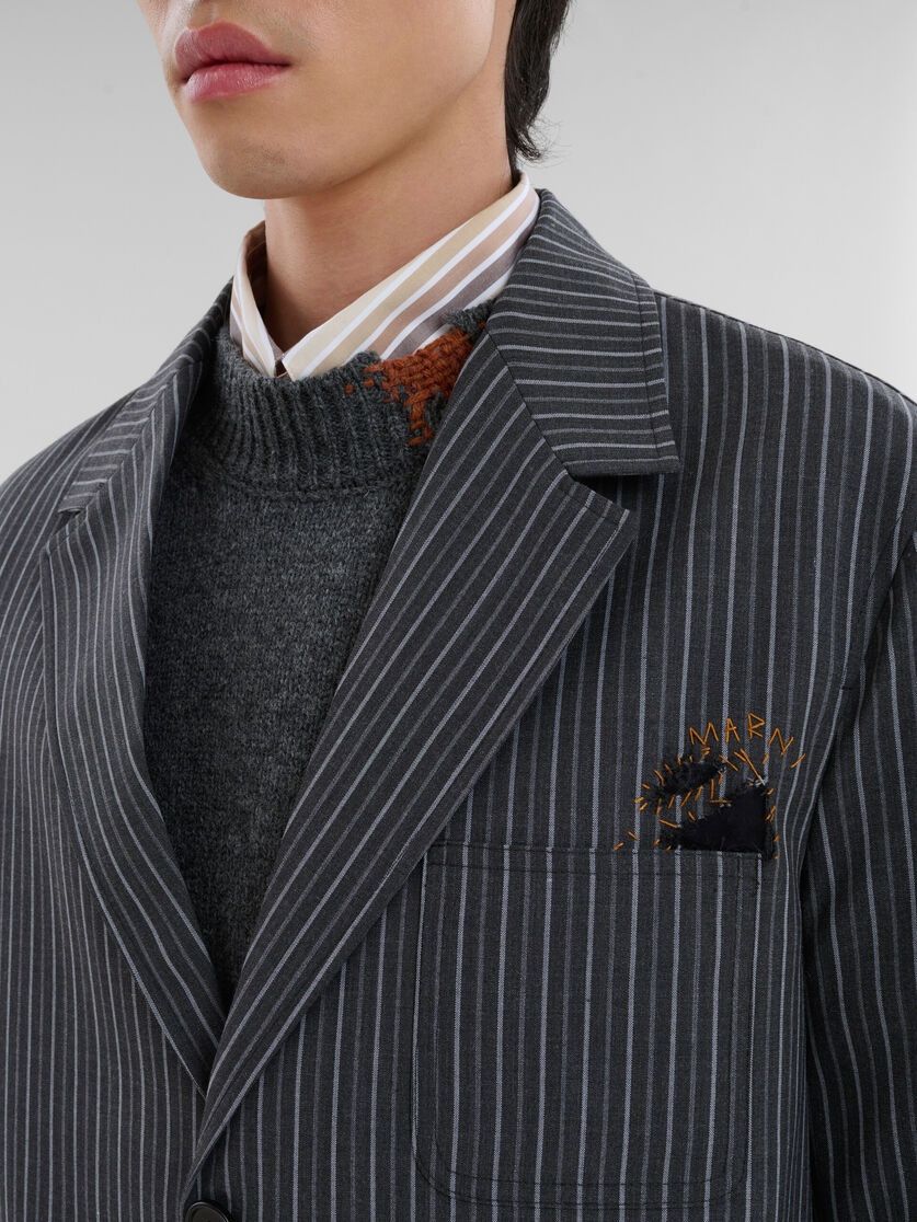 Marni o1w1db11125 Striped Jacket in Black Size US M / EU 48-50 / 2 - 5 Thumbnail