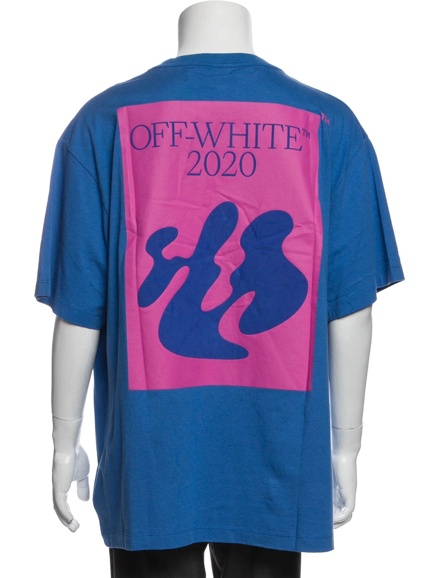 Off-White Blue Abstract Logo Oversized T-Shirt Size US M / EU 48-50 / 2 - 3 Thumbnail
