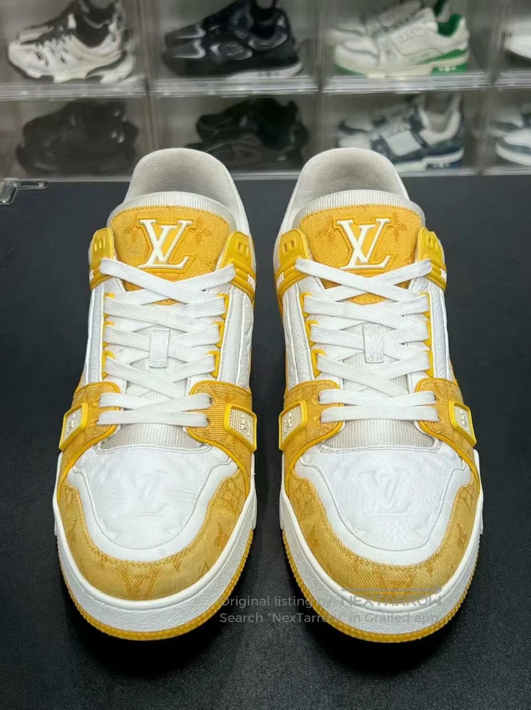 Louis Vuitton lv trainer yellow white sneakers uk9.5. Size US 9.5 / EU 42-43 - 2 Thumbnail