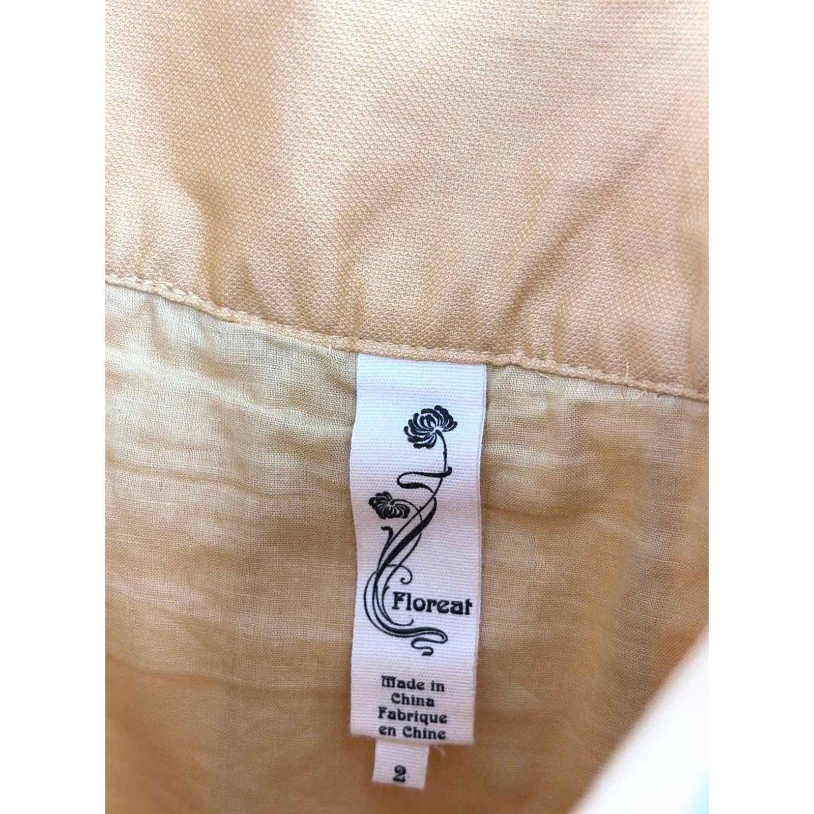 Vintage Pre-Owned Floreat Yellow Size 2 Mini Skirt Size 26" / US 2 / IT 38 - 3 Thumbnail