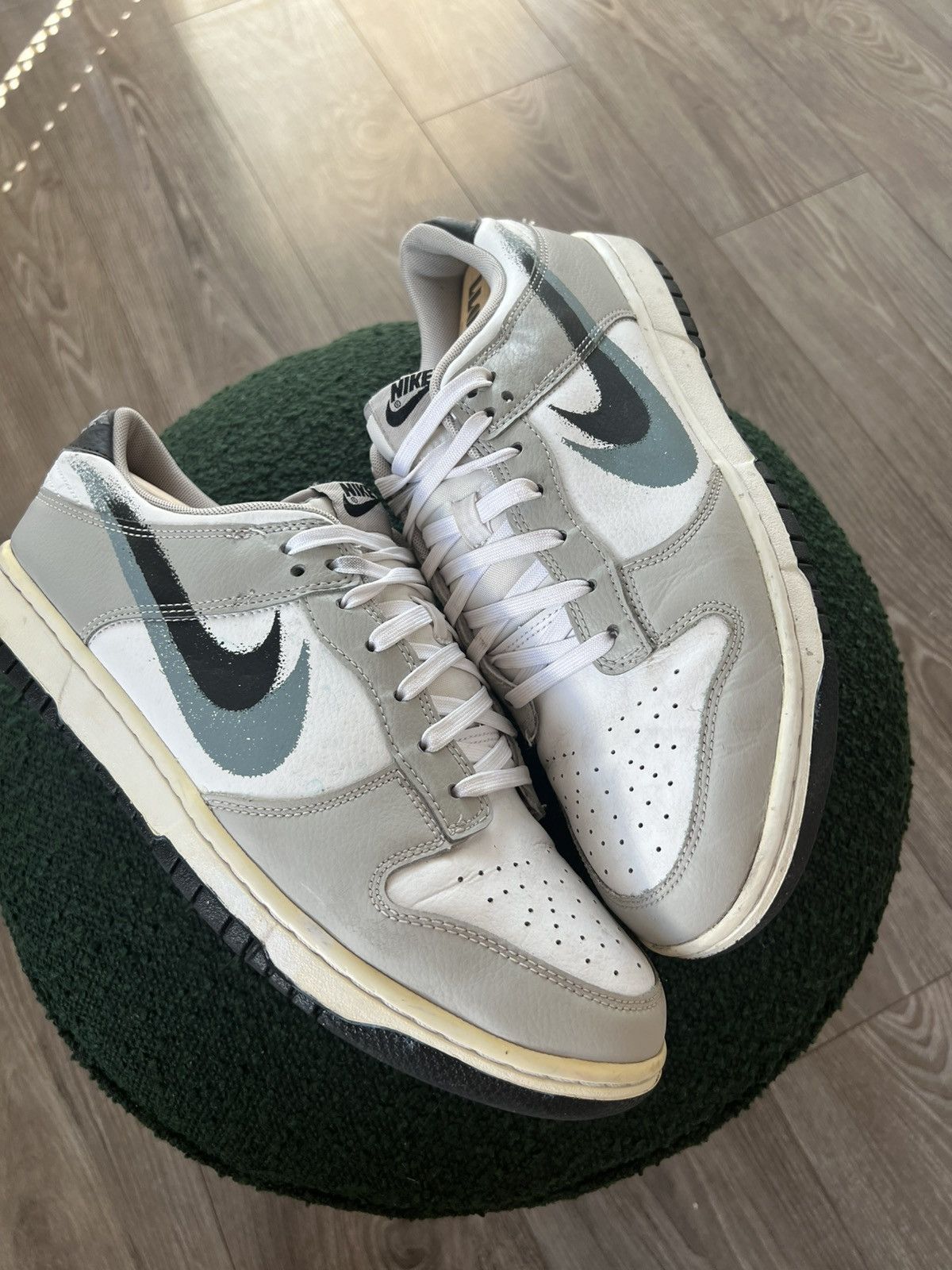Japanese Brand × Nike ‼️Nike Dunk Low Stencil Swoosh Sneakers‼️ Size US 11 / EU 44 - 4 Thumbnail
