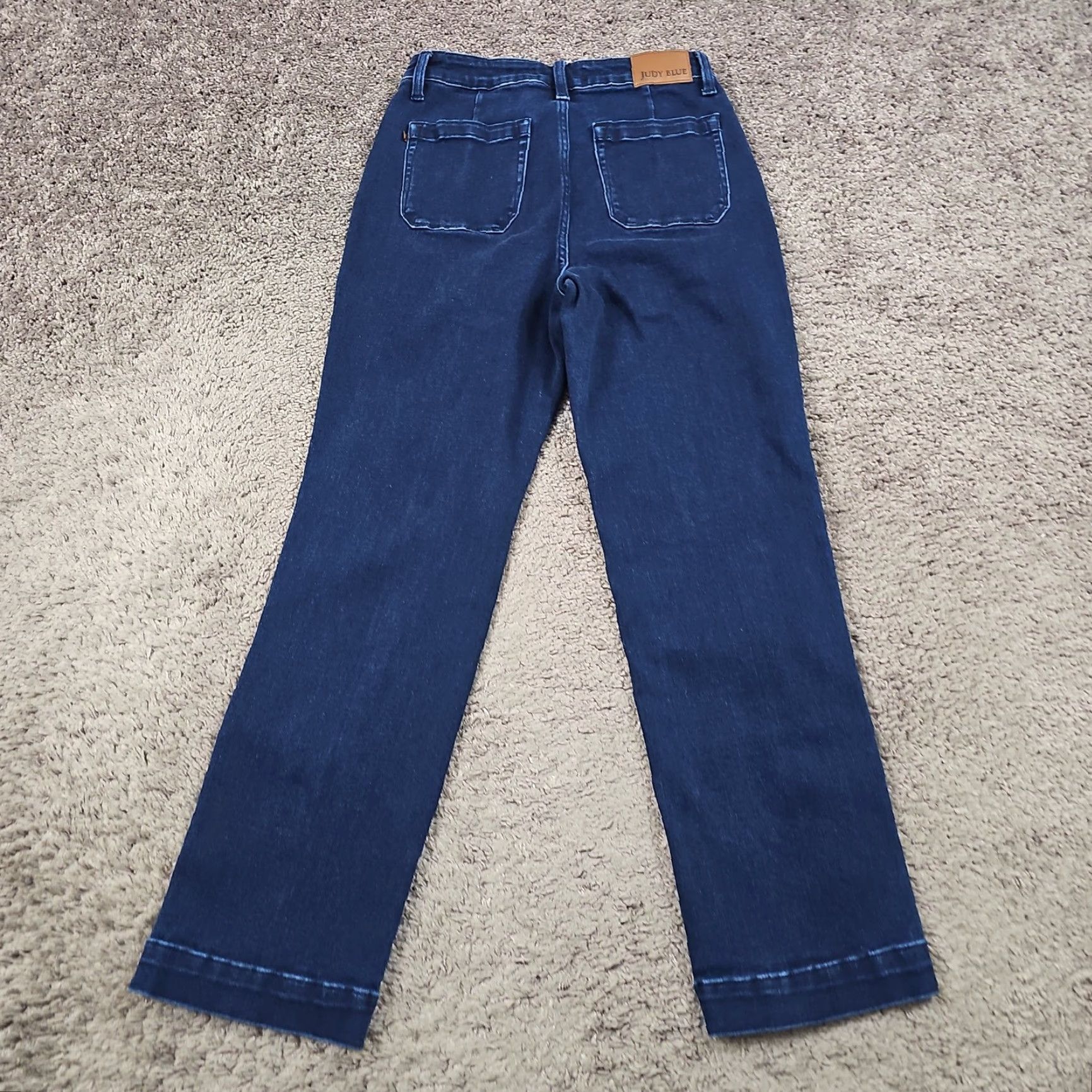 Doublet Judy Blue Jeans Womens 9 Straight Dark Stretch Double Knee Workwear Casual 26x29 Denim Cotton Polyester Spandex 29 Inseam Size 30" / US 8 / IT 44 - 7 Thumbnail