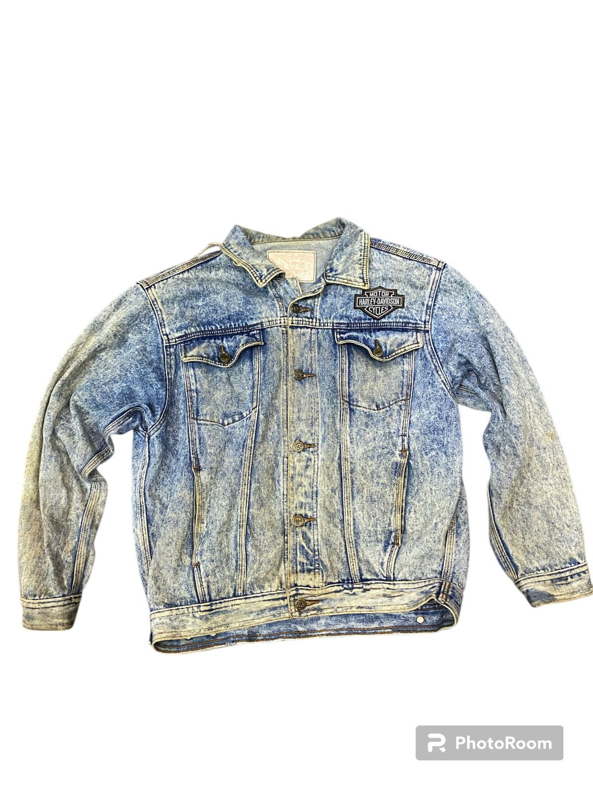 Harley Davidson Vintage harley Davison denim jacket Size US L / EU 52-54 / 3 - 3 Thumbnail