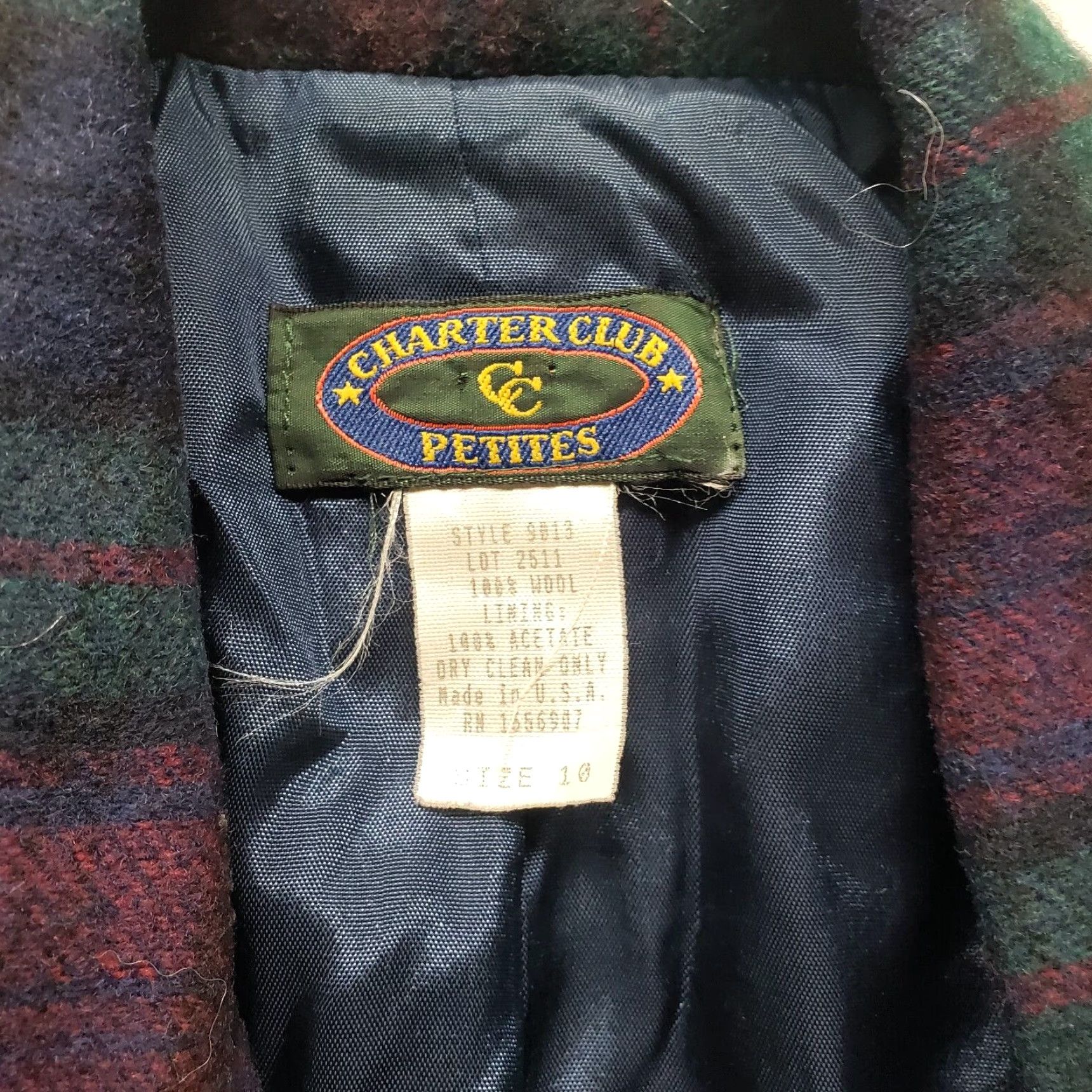 Charter Club VINTAGE Charter Club Blazer Shirt 10 Red Plaid Wool Women's Adult Jacket Blazer 90s Womens Size L / US 10 / IT 46 - 3 Thumbnail