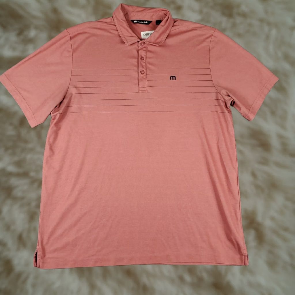 TravisMathew Travis Mathew Polo Shirt Mens 2XL Red Short Sleeve Casual Size US XXL / EU 58 / 5 - 1 Thumbnail