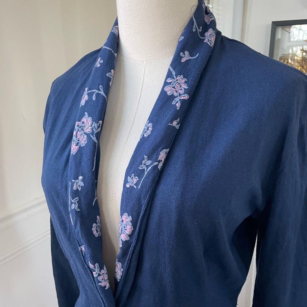 Vintage Vintage 80s IN2 Peplum Cardigan Jacket Dark Blue M Size M / US 6-8 / IT 42-44 - 7 Thumbnail