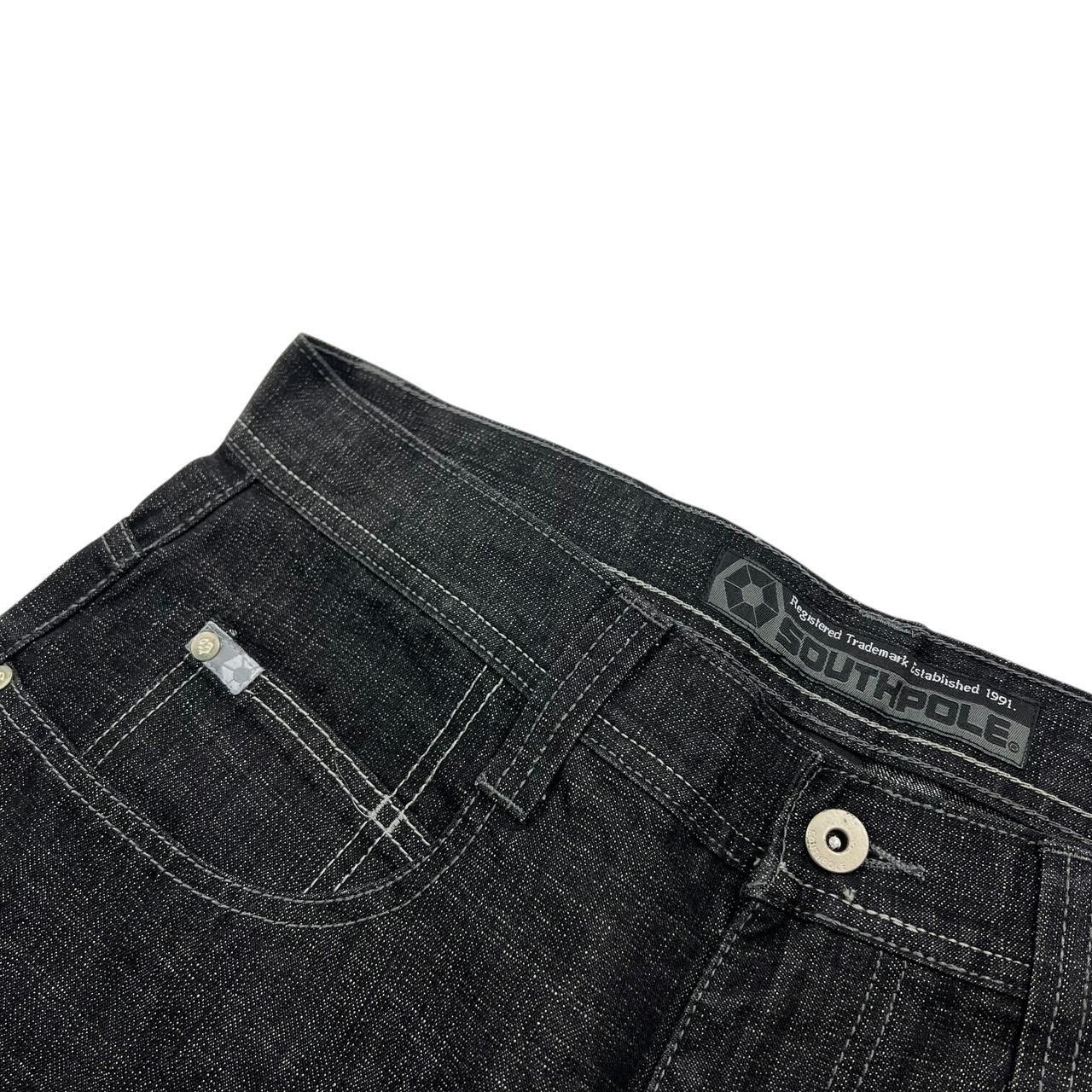 Southpole Vintage Southpole Baggy Black Denim Shorts / Jorts Waist 35 Size US 35 - 5 Thumbnail
