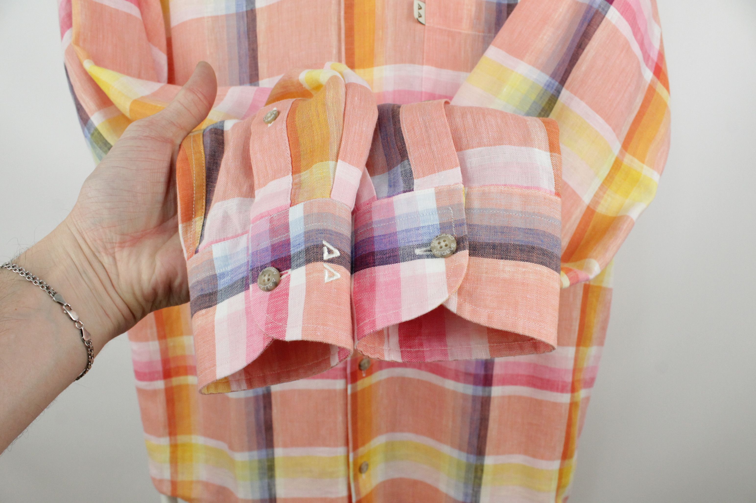 Other AAllard de Megeve Relax Fit Multicolor Linen Shirt Size US M / EU 48-50 / 2 - 8 Thumbnail