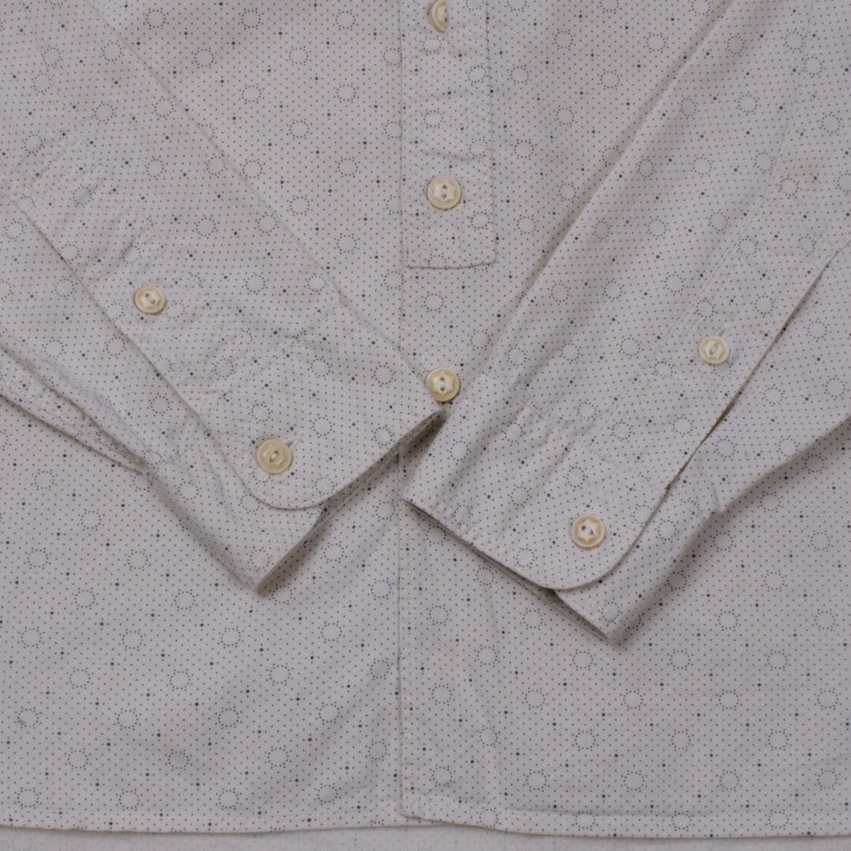 Levi's LEVIS Selvedge Cream Geometric Polkadot Long Sleeve Shirt Size US S / EU 44-46 / 1 - 10 Thumbnail