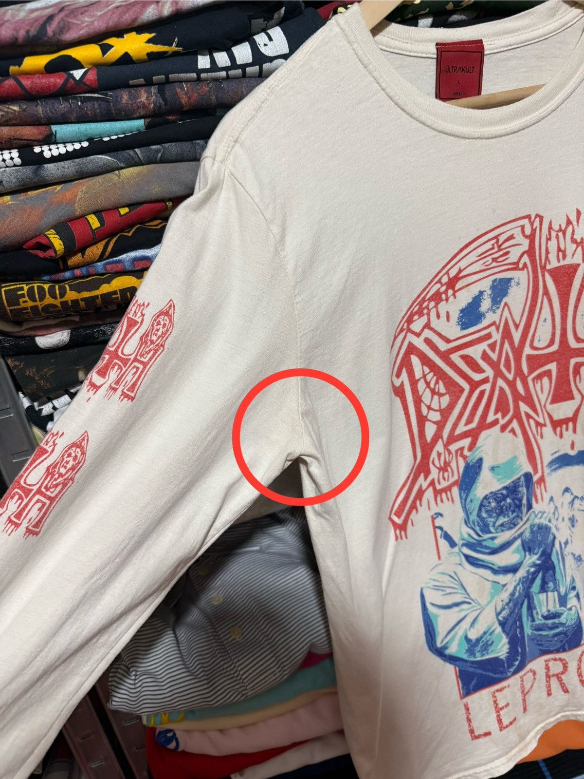 Band Tees × Vintage Vintage 2019 Death Leprosy Posterized Longsleeve T-Shirt Y2K Size US L / EU 52-54 / 3 - 14 Thumbnail