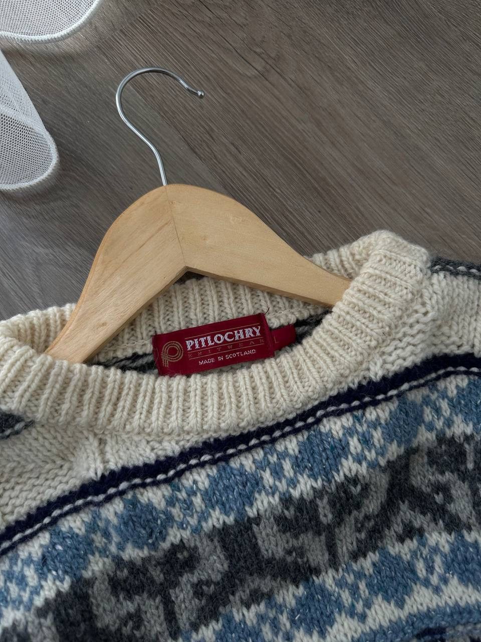 Vintage Vintage Pitlochry In Scotland Knit Wear Sky Blue Sweater Size US L / EU 52-54 / 3 - 12 Thumbnail