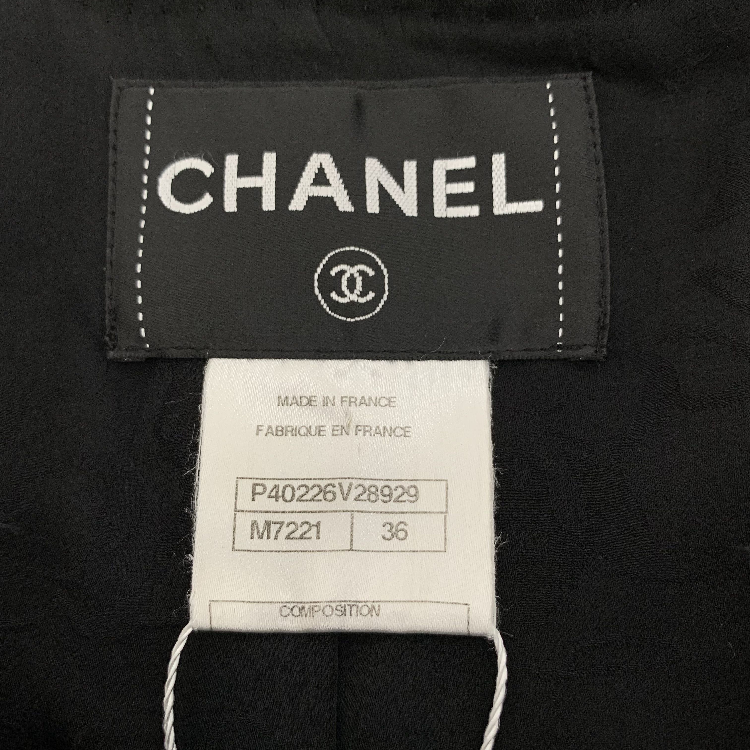 Chanel Chanel Jacket – Black Tweed Bow-Trim (Size XS) Size XS / US 0-2 / IT 36-38 - 2 Thumbnail