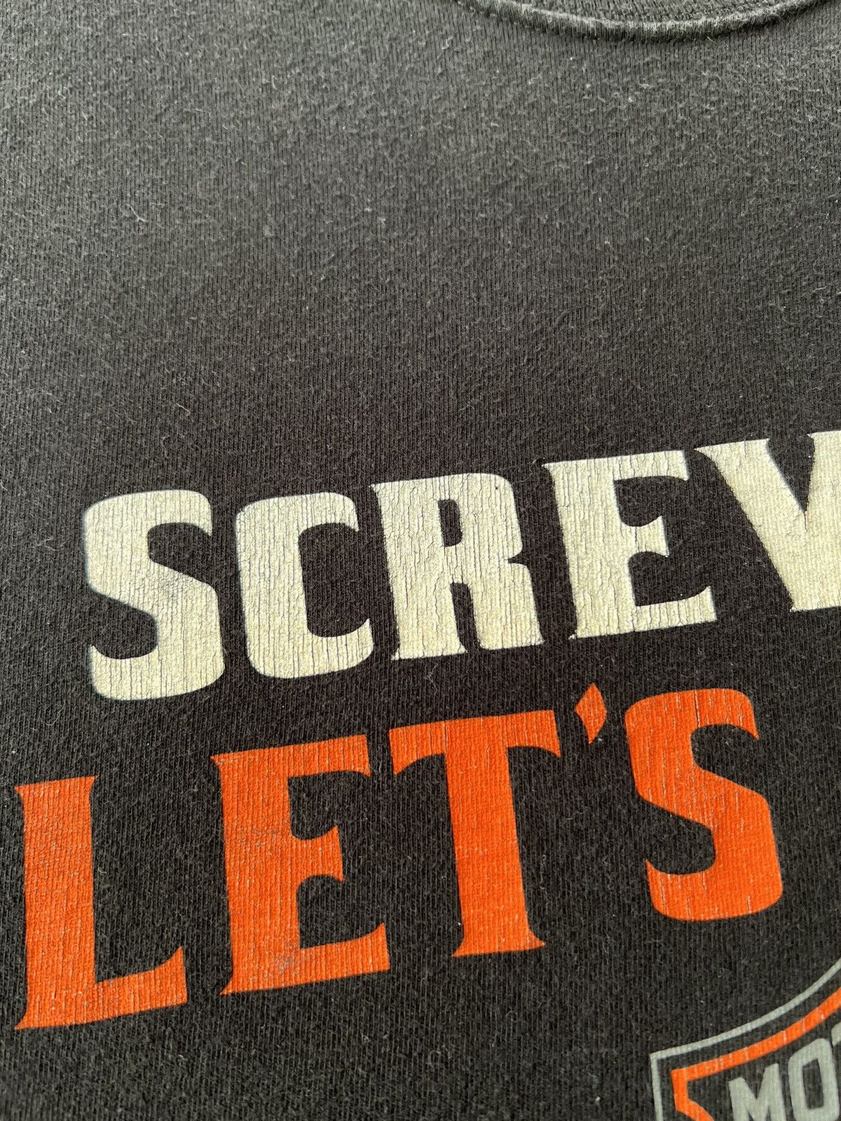 Harley Davidson Vintage 2009 Harley Davidson Screw It Lets Ride Tee Sz 3XL Size US XXL / EU 58 / 5 - 6 Thumbnail