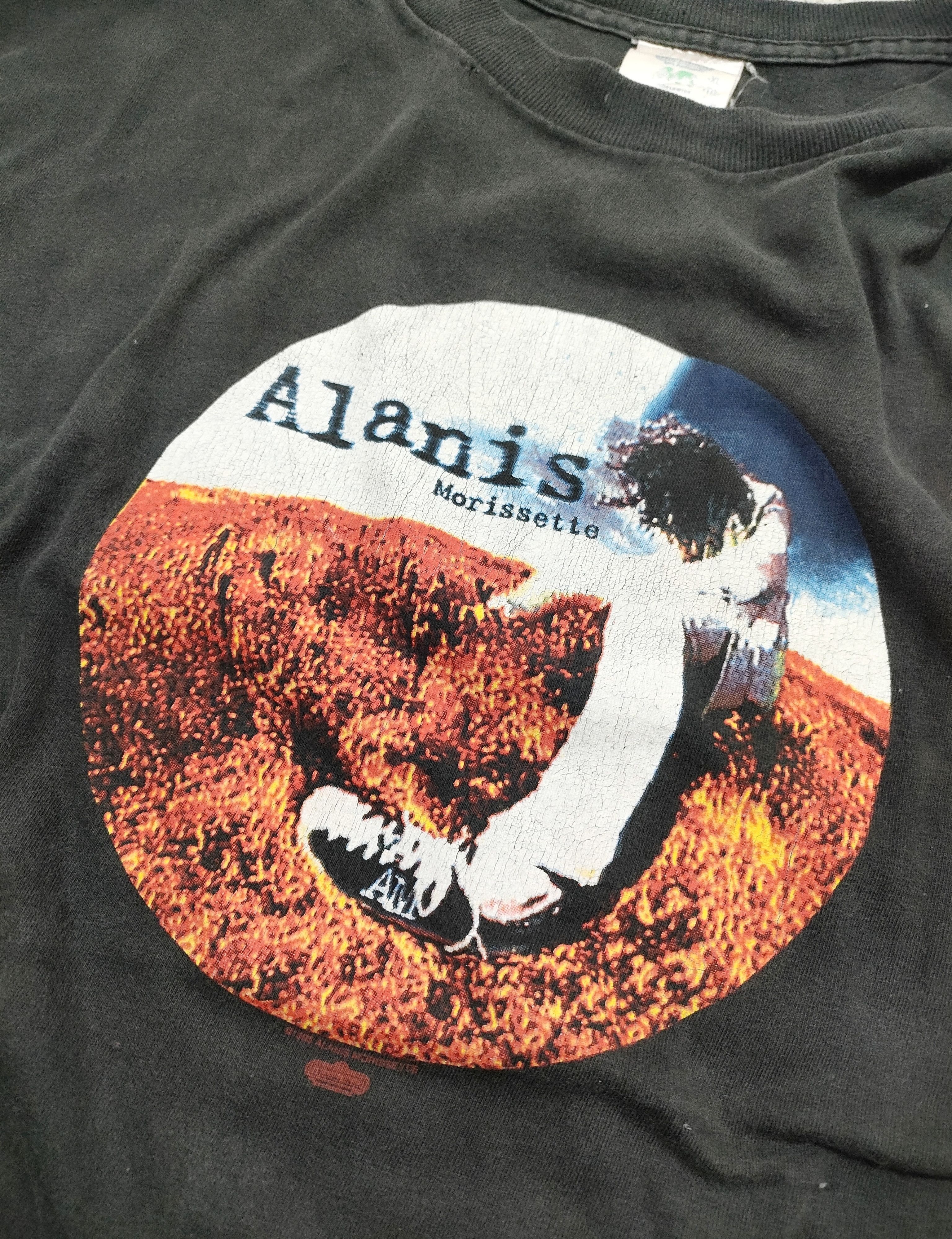 Band Tees × Vintage Vintage 90s ALANIS MORISSETTE Concert T-Shirt Size US XL / EU 56 / 4 - 1 Thumbnail