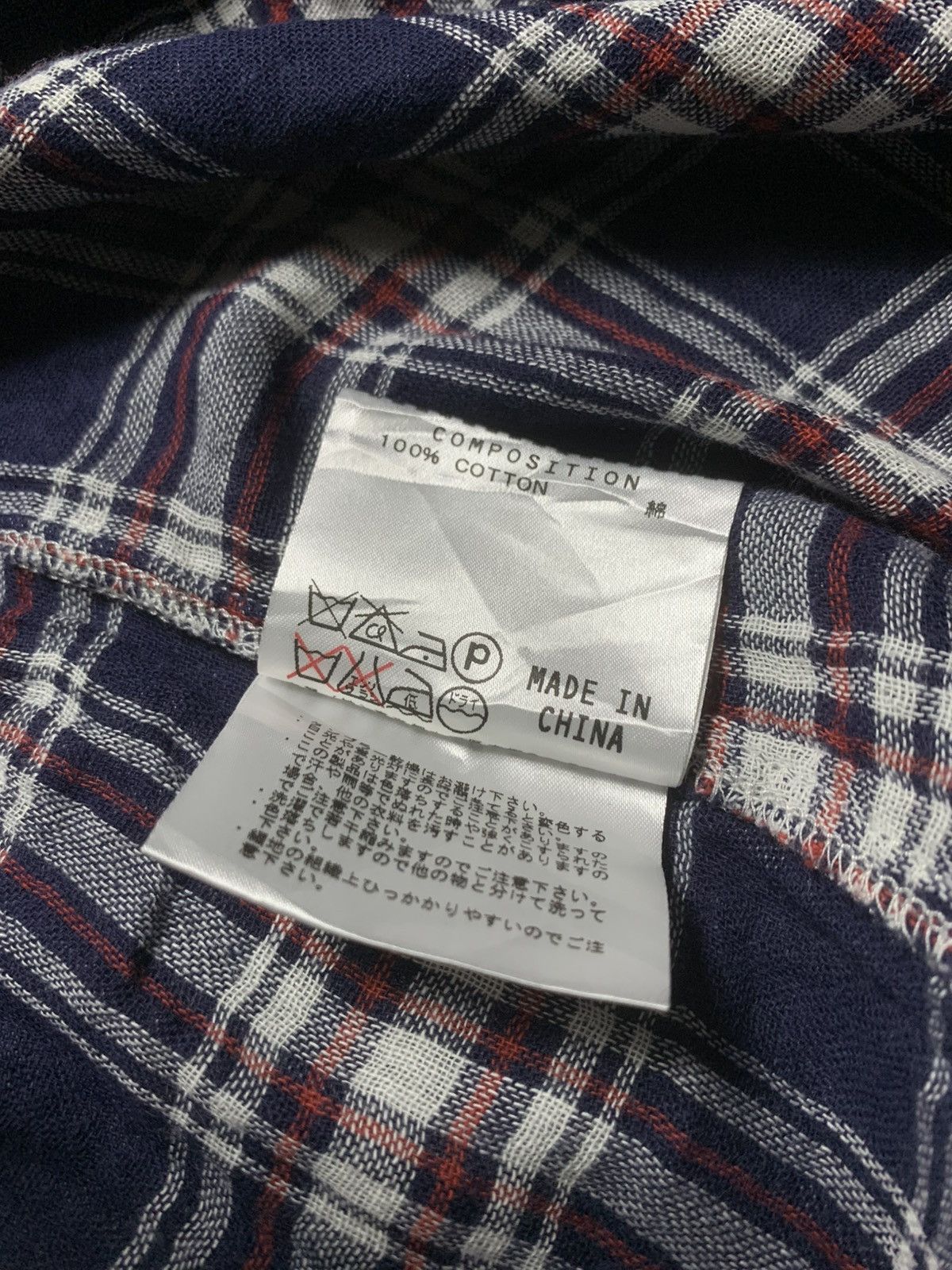 Katharine Hamnett London Katharine Hamnett - Reversible-Style Chambray × Plaid Shirt Size US M / EU 48-50 / 2 - 10 Thumbnail