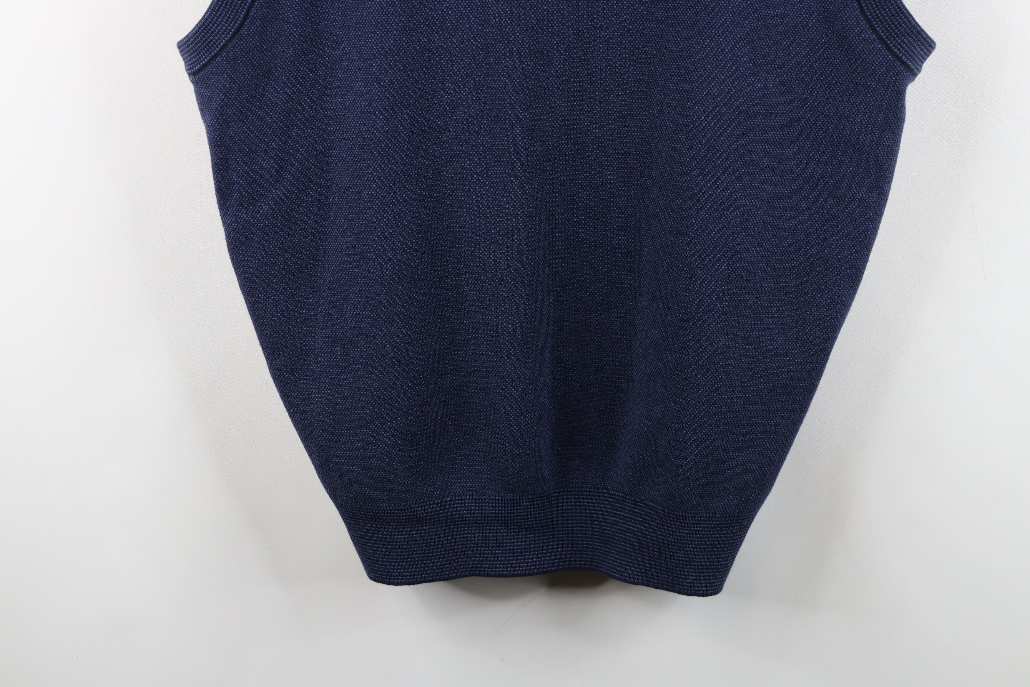 Vintage Vintage 90s Streetwear Blank Thermal Knit Sweater Vest Blue Size US L / EU 52-54 / 3 - 3 Thumbnail
