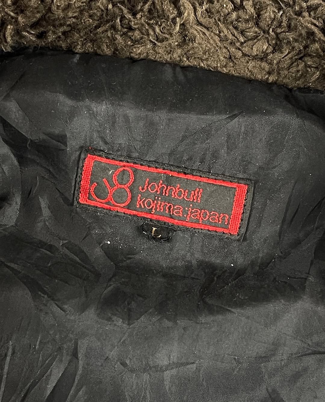 Japanese Brand Vintage Johnbull B-3 Distressed Denim Jacket Lined Fleece Size US L / EU 52-54 / 3 - 8 Thumbnail