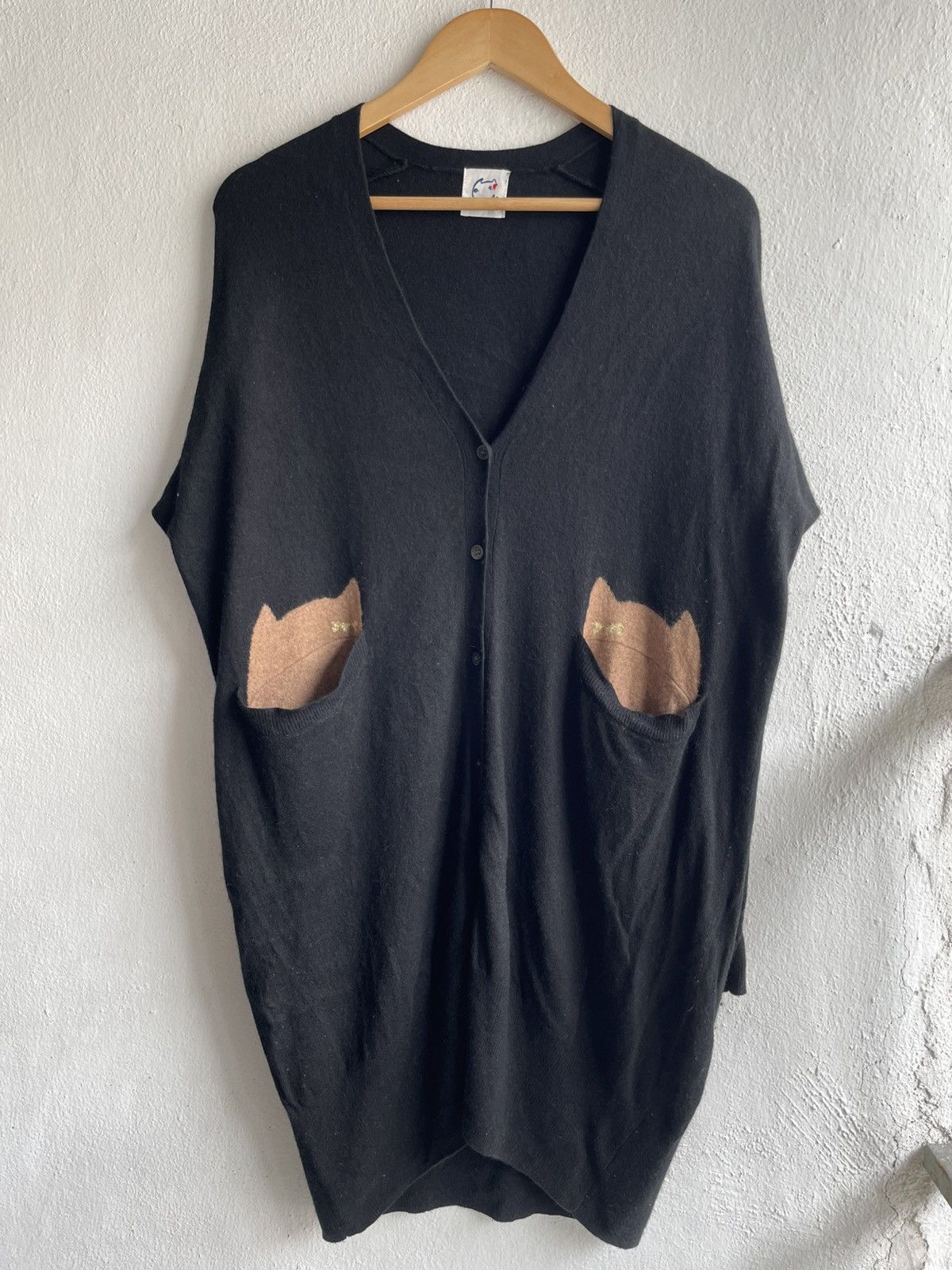 Issey Miyake × Japanese Brand × Tsumori Chisato Tsumori Chisato wool reversible pocket cat Cardigan Size S / US 4 / IT 40 - 1 Thumbnail