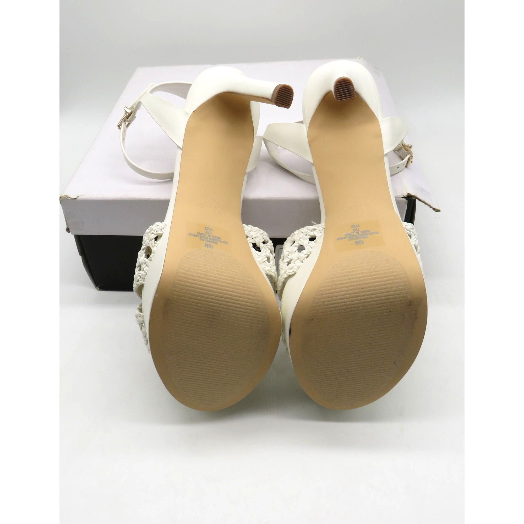 Nine West Nine West Grecia2 White Woven Ankle Strap High Heel Sandals Size US 10 / IT 40 - 8 Thumbnail
