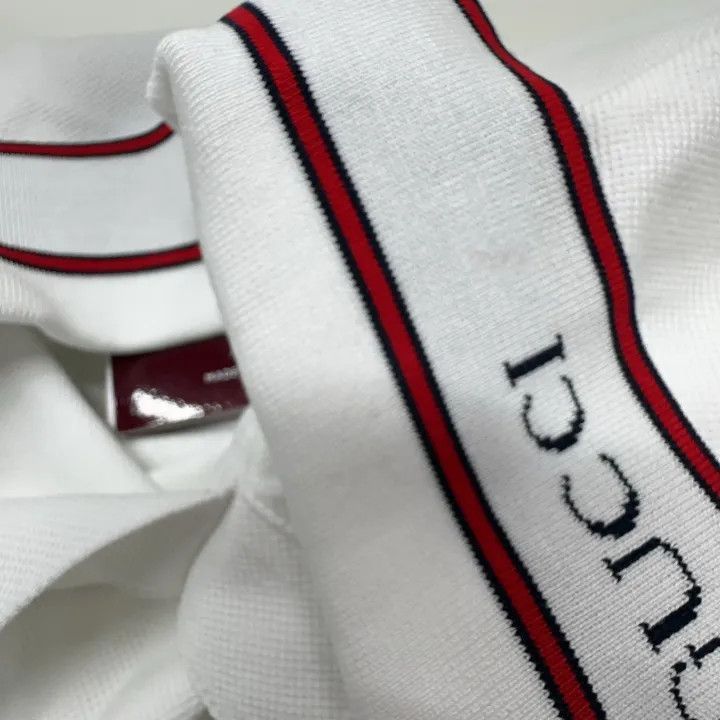 Gucci Gucci Gucci Lido Logo Embroidered Striped Polo Shirt -2506 Size US XL / EU 56 / 4 - 8 Thumbnail