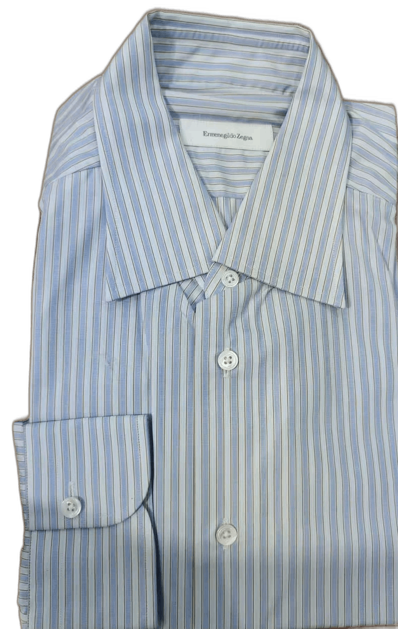 Ermenegildo Zegna Ermenegildo Zegna Men's Long Sleeve Shirt Size US L / EU 52-54 / 3 - 1 Thumbnail