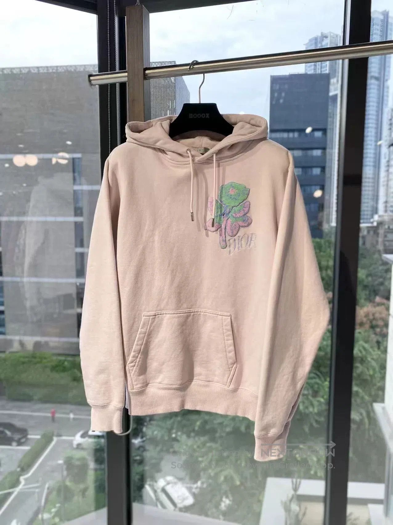 Dior pink floral hoodie with patch from Dior. Size US XS / EU 42 / 0 - 2 Thumbnail