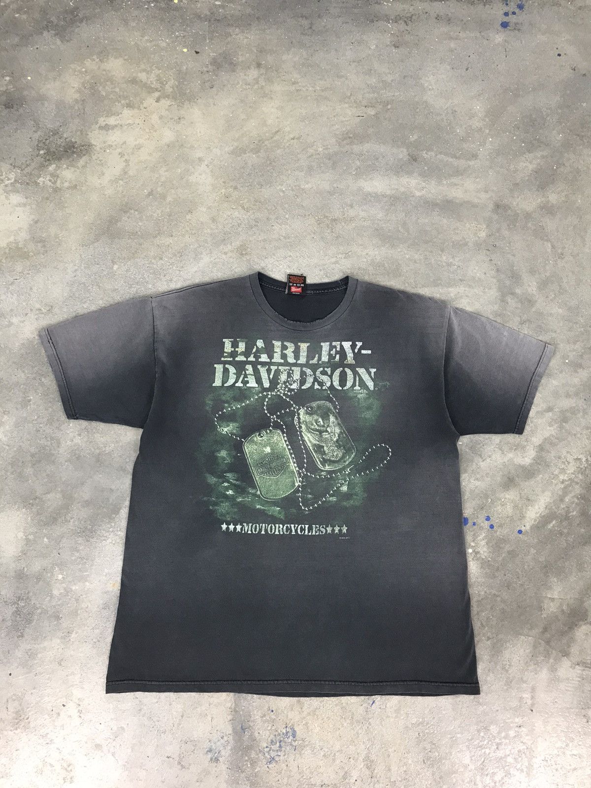 Harley Davidson × Vintage Distressed Vintage Harley Davidson T-shirt Size US XL / EU 56 / 4 - 1 Thumbnail