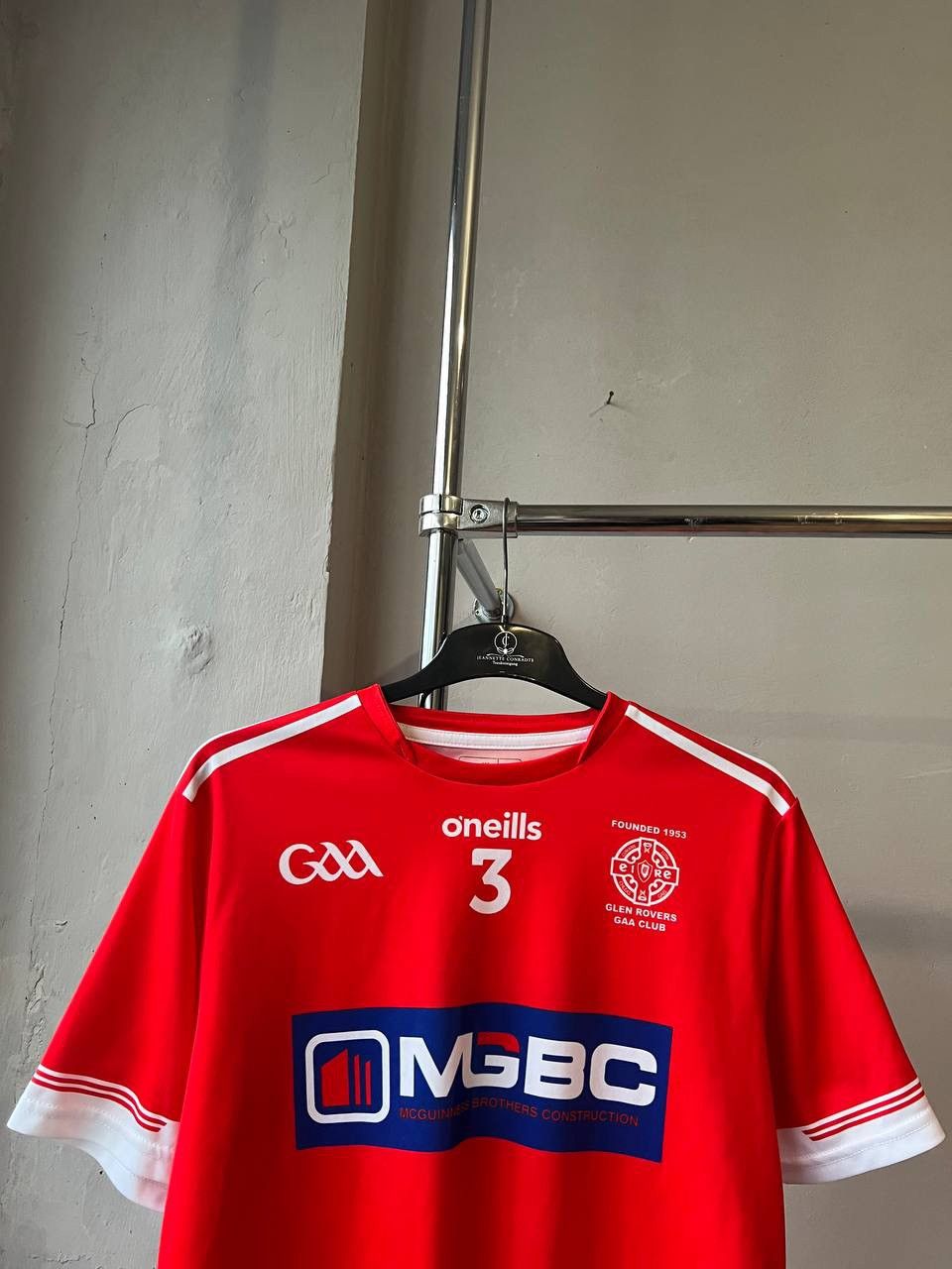 O'Neills 2022/23 GAA GLEN ROVERS #3 MATCH WORN PLAYER ISSUED JERSEY L Size US M / EU 48-50 / 2 - 4 Thumbnail
