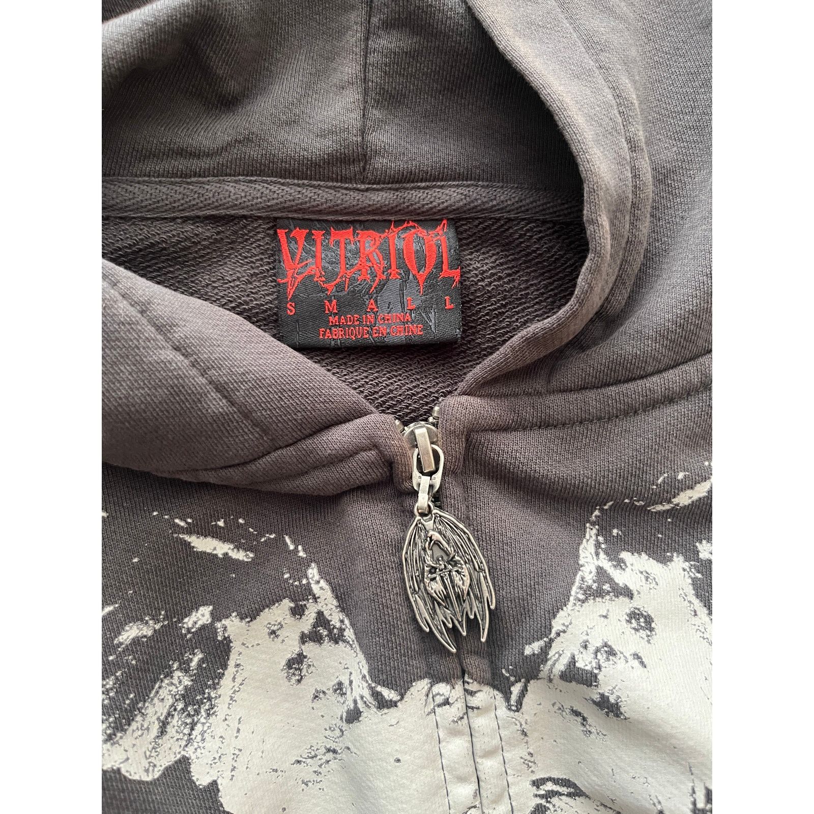 Other Vitriol Vulture Full Zip Hoodie Small Gray Gothic Print Size US S / EU 44-46 / 1 - 5 Thumbnail