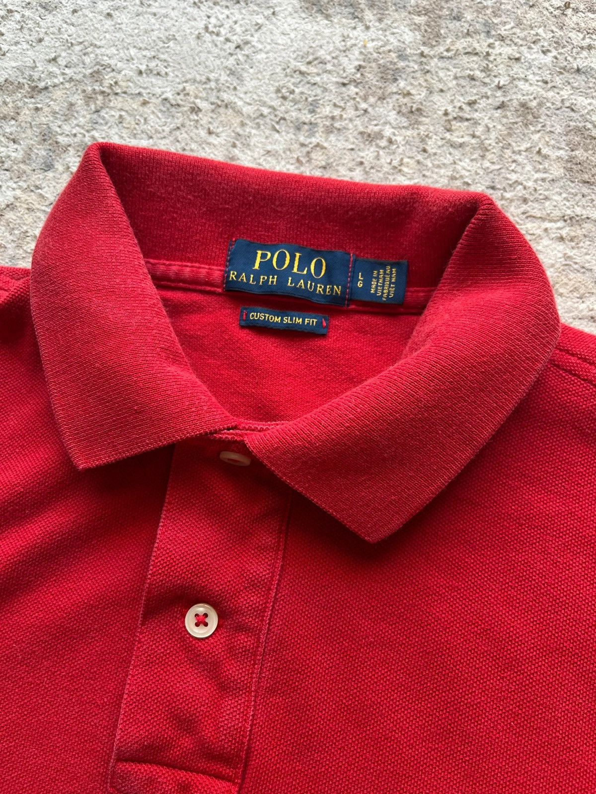 Polo Ralph Lauren Polo Ralph Lauren Small Pony Red Shirt Sz L Custom Slim Fit Size US L / EU 52-54 / 3 - 3 Thumbnail