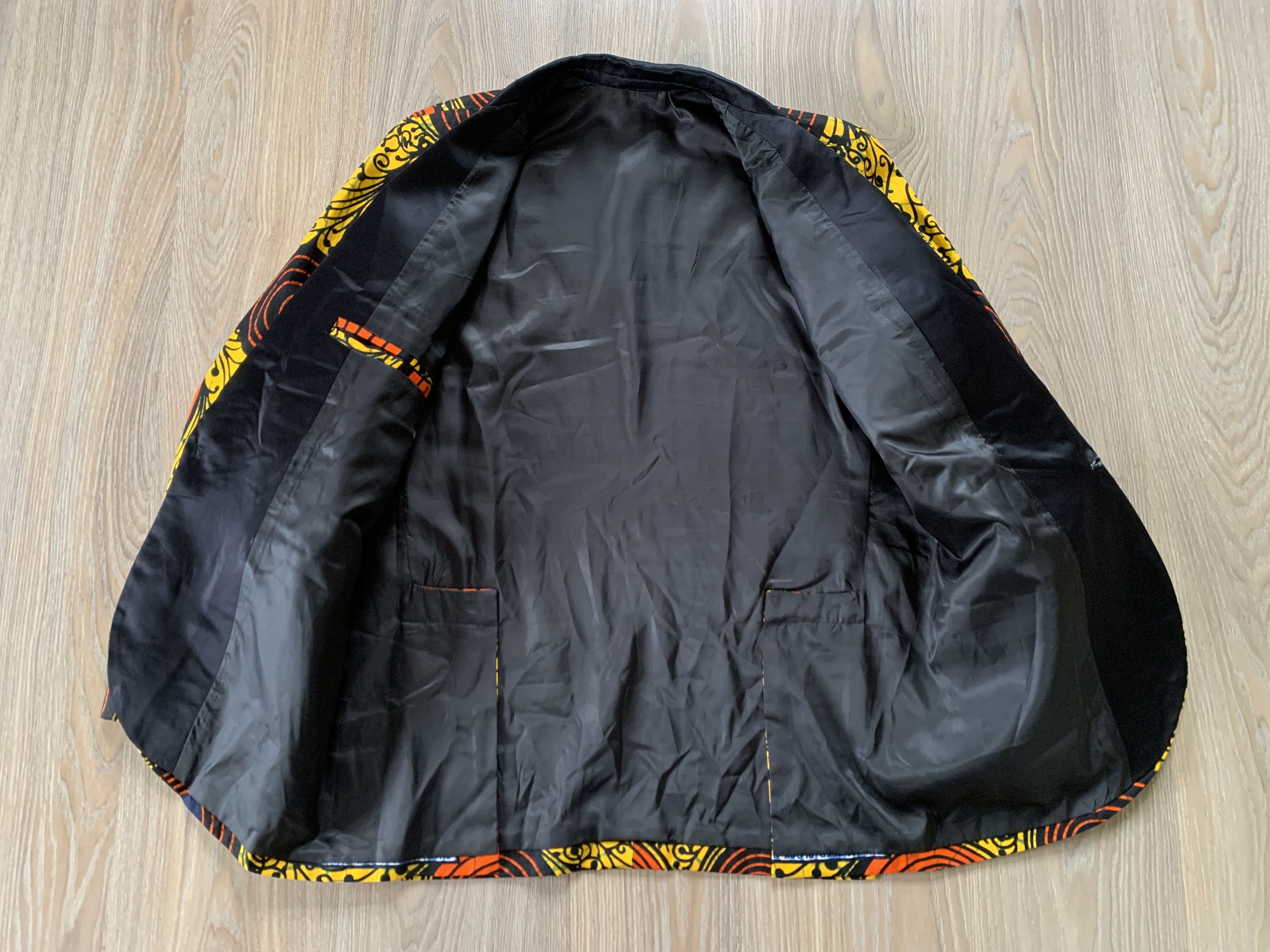 Designer × Handmade Handmade Abstract Multicolour Blazer Jacket Size 50L - 4 Thumbnail