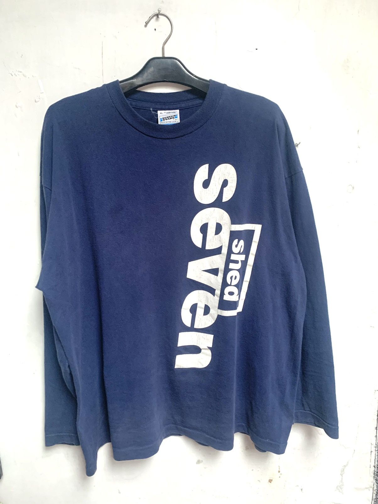 image of Band Tees x Vintage Shed Seven Longsleeve Shirt Britpop in Blue, Men's (Size XL)