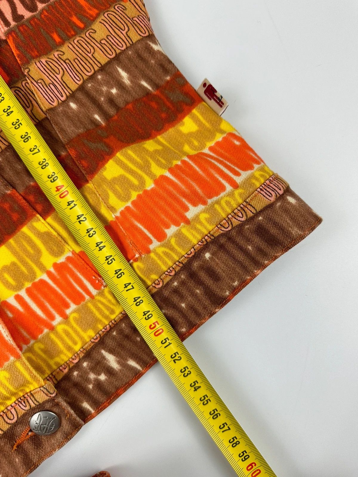 Jean Paul Gaultier JPG 00’s Shirt Denim Pants Set Monogram Orange Red Size M / US 6-8 / IT 42-44 - 7 Thumbnail