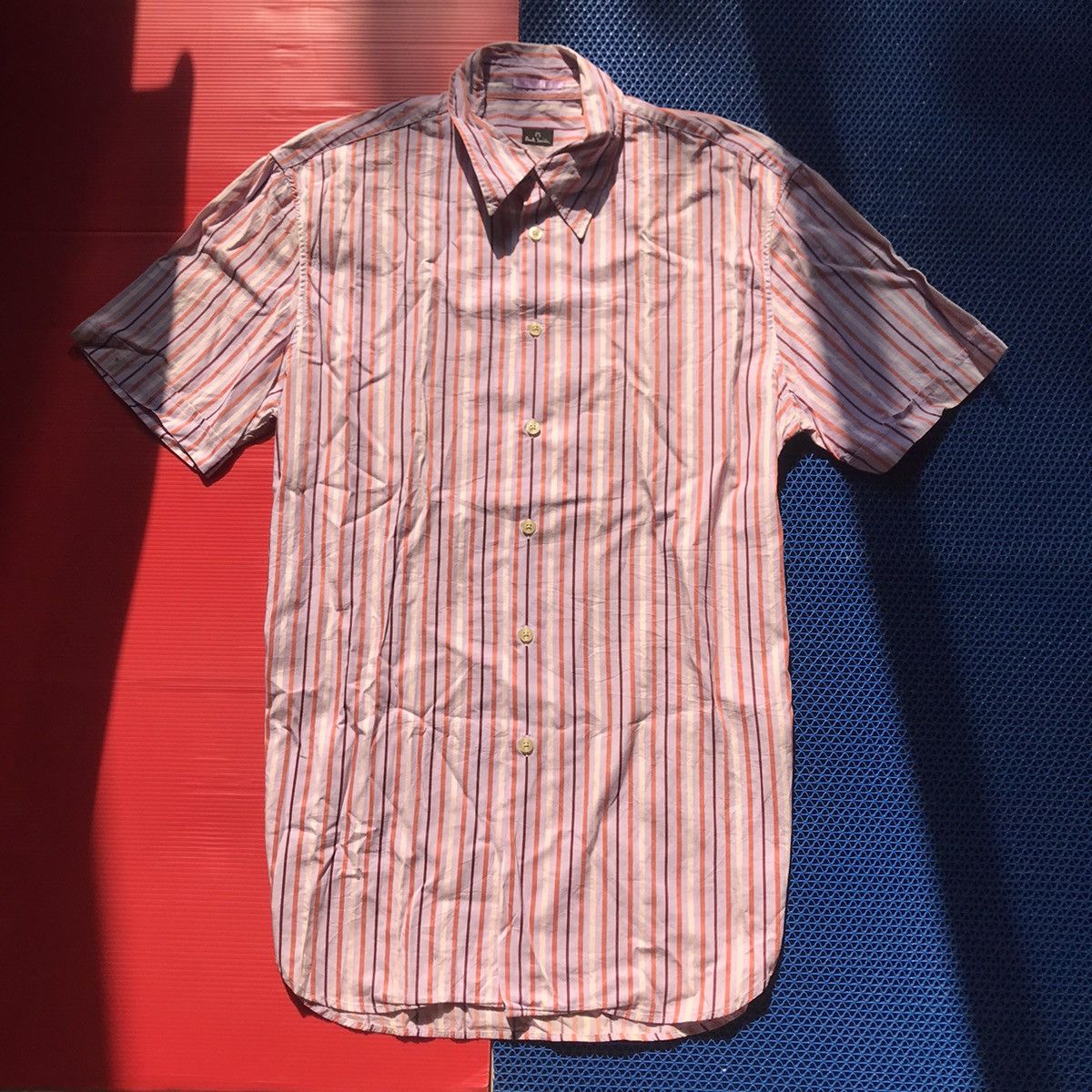 Paul Smith Vintage Paul Smith of london Candy Stripes Short Shirt Size US M / EU 48-50 / 2 - 16 Thumbnail