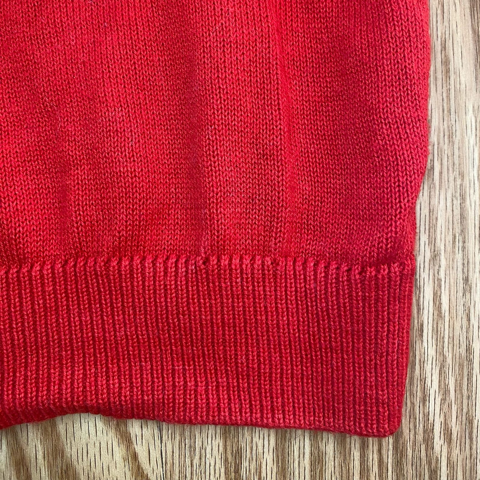 Pendleton Pendleton Red Mock Neck Cotton Sweater Womens Small Petite Size S / US 4 / IT 40 - 6 Thumbnail