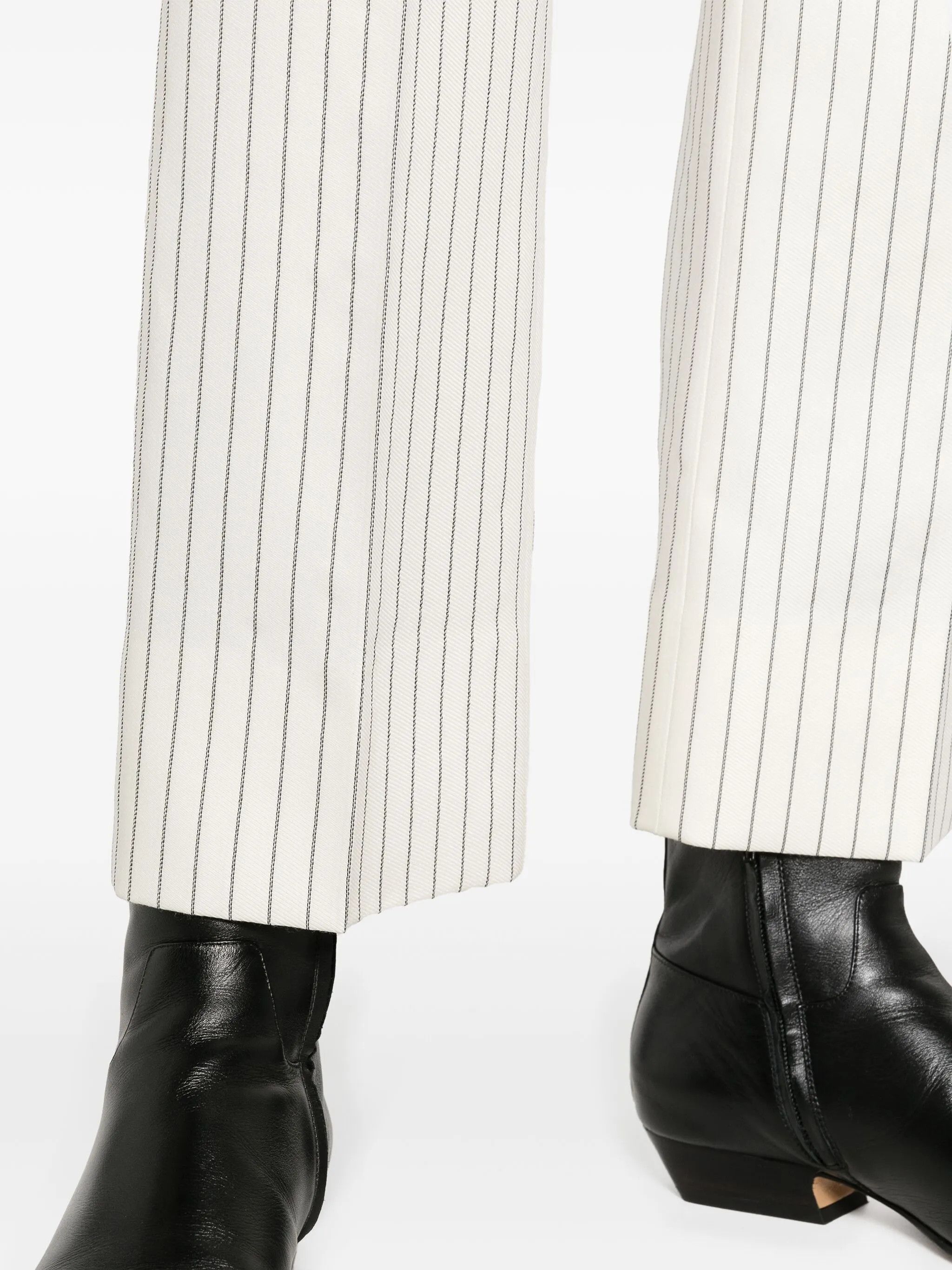Tom Ford o1w1db10525 PAW558 Straight-leg Striped Pant in Ecru & Black Size 28" / US 6 / IT 42 - 5 Thumbnail