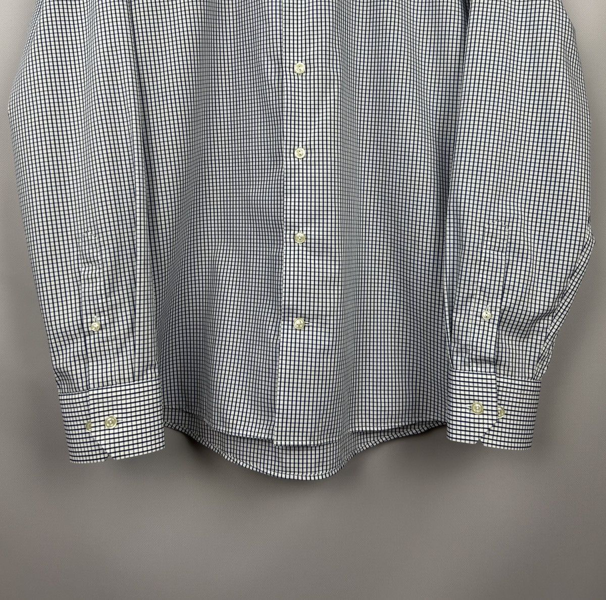 Eton ETON Slim White Blue Check Shirt Size XL (44 17 1/2) P2P 22" Size US XL / EU 56 / 4 - 6 Thumbnail
