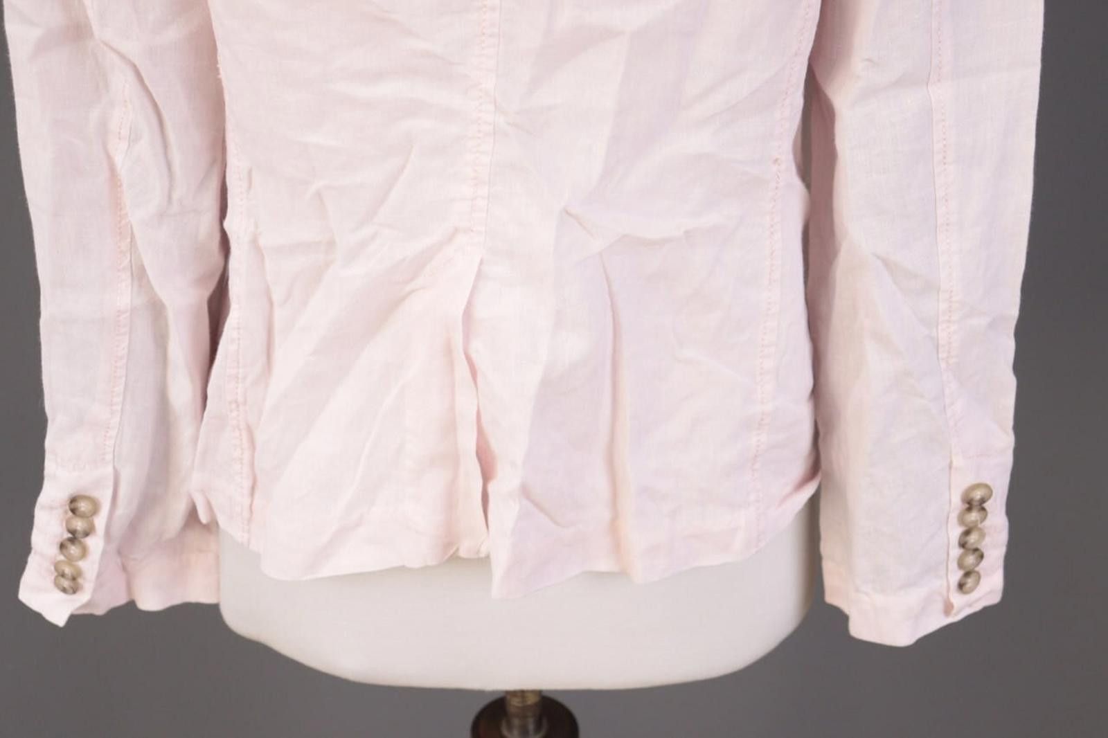 Oscar De La Renta Oska Pink 100% Linen Multipockets Cargo Blazer Jacket Size 3 Size M / US 6-8 / IT 42-44 - 11 Thumbnail